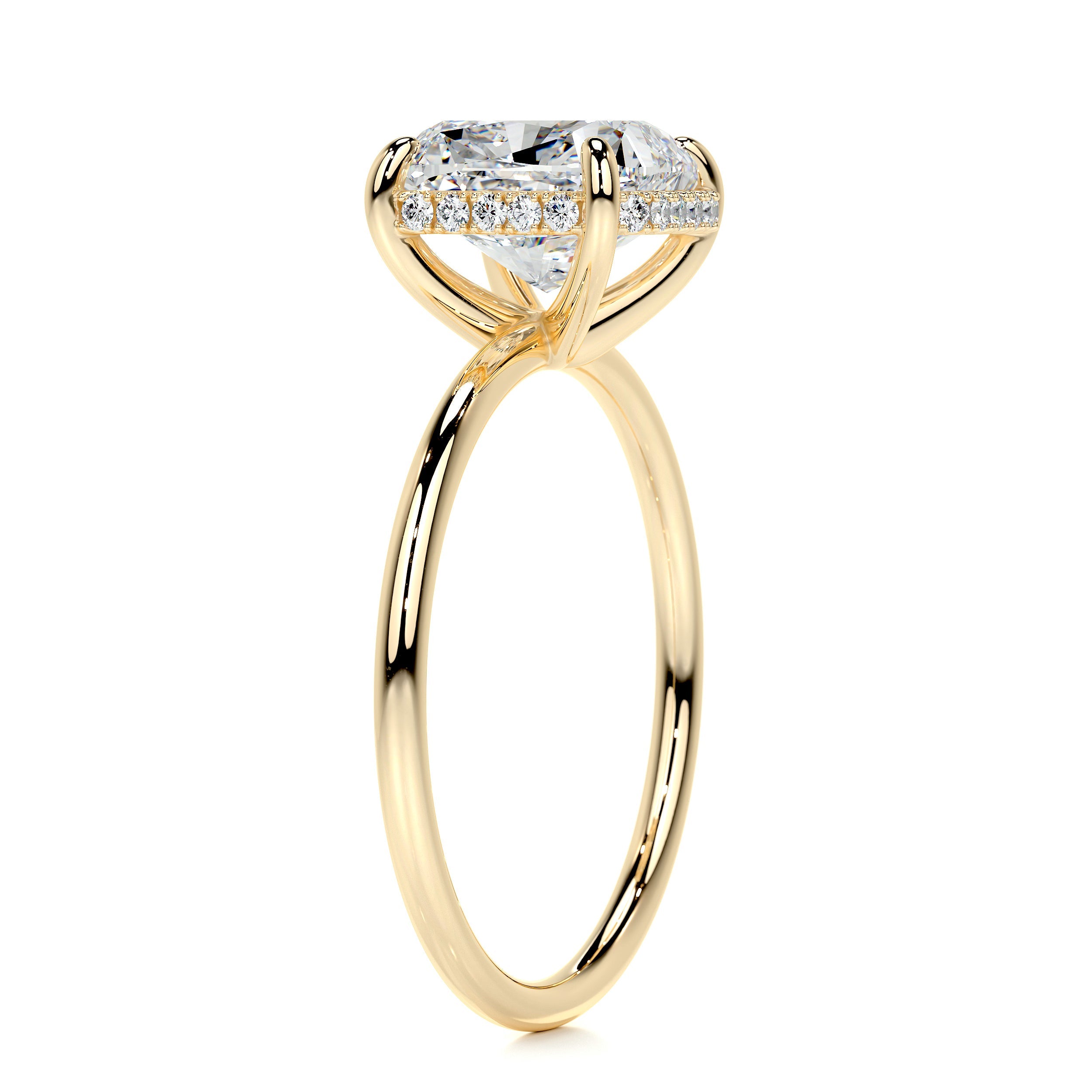 Priscilla Diamond Engagement Ring -18K Yellow Gold - Main Stone 3.05 Carat