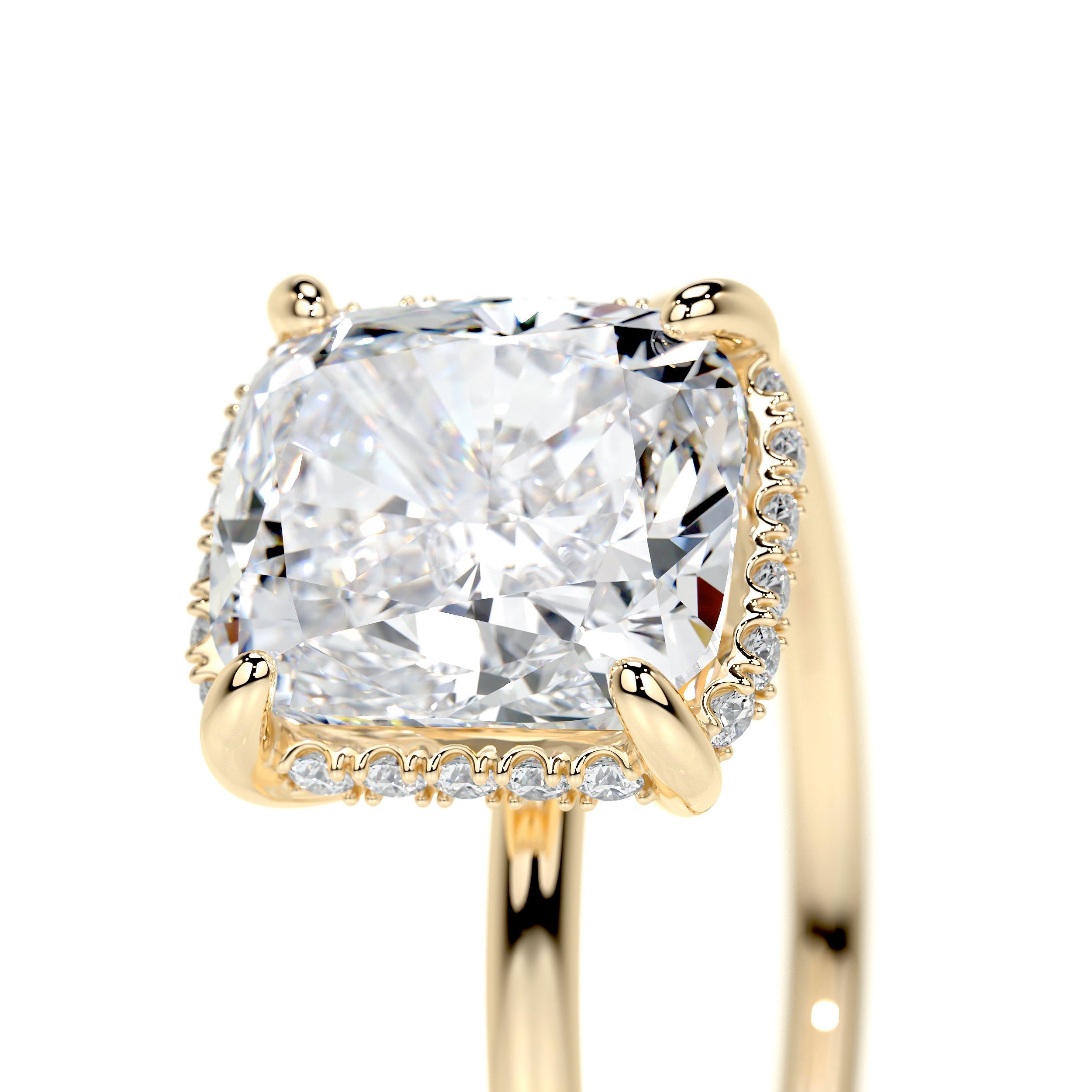 Priscilla Lab Grown Diamond Ring (3.1 Carat) -18K Yellow Gold