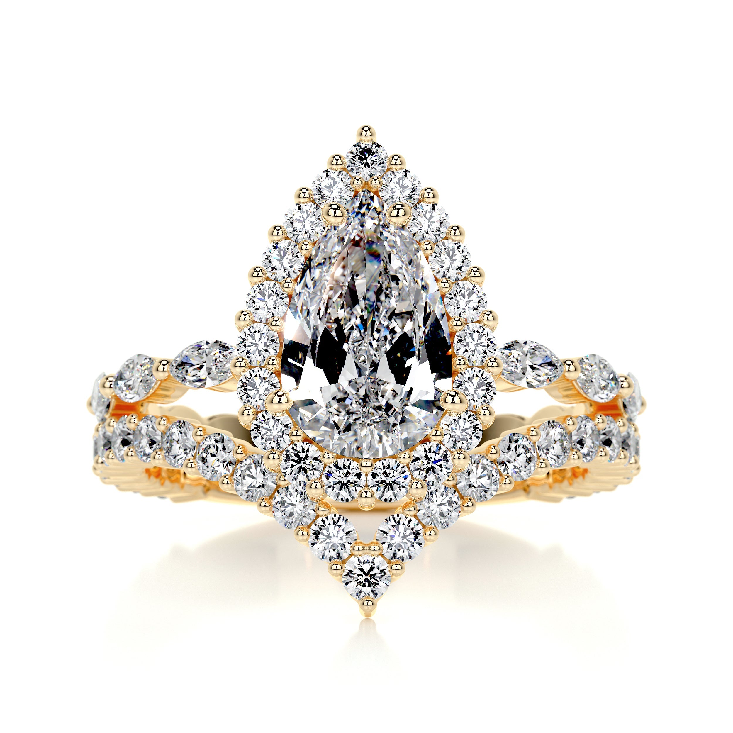 Dawn Diamond Bridal Set -18K Yellow Gold (RTS)
