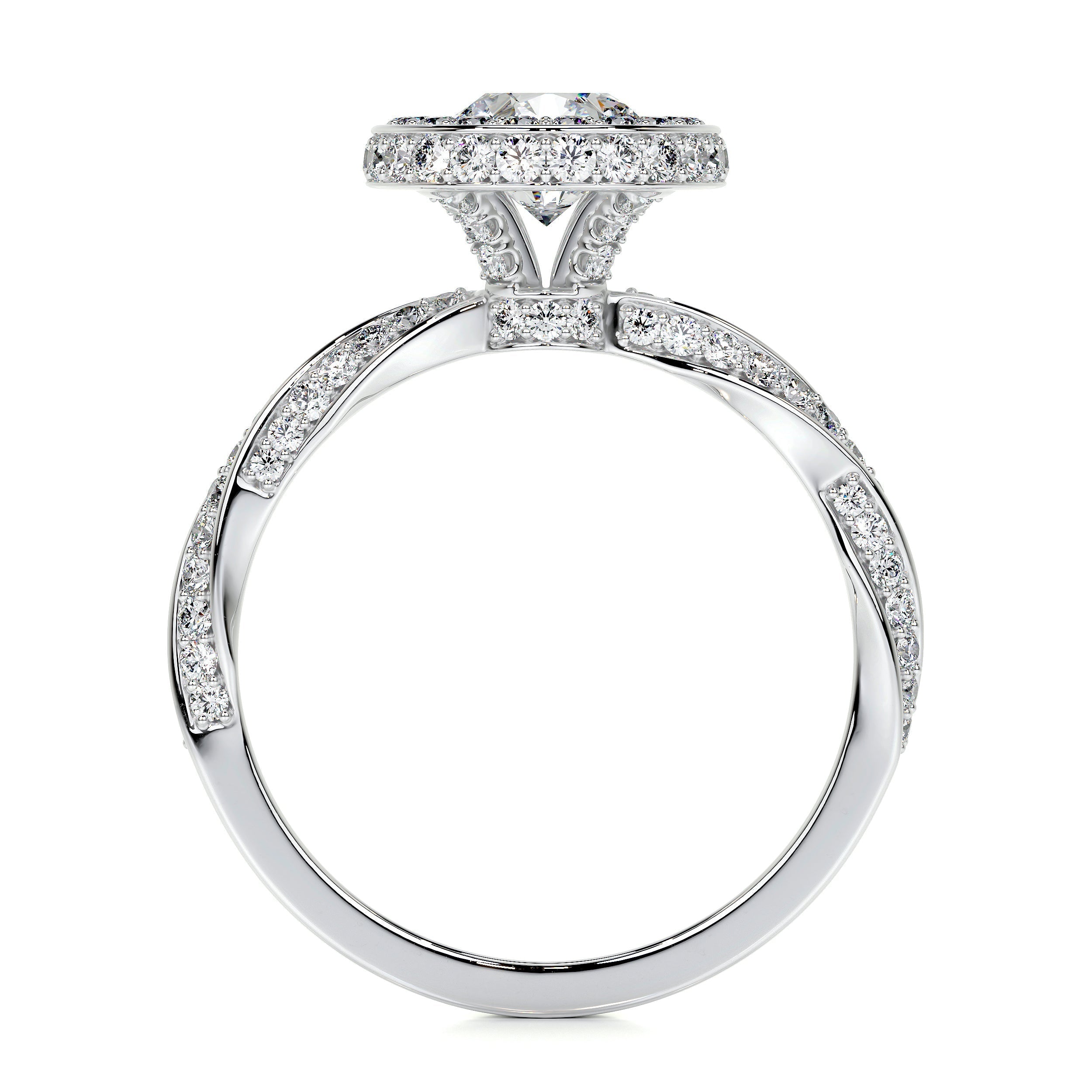 Sarina Lab Grown Diamond Ring -14K White Gold (RTS)