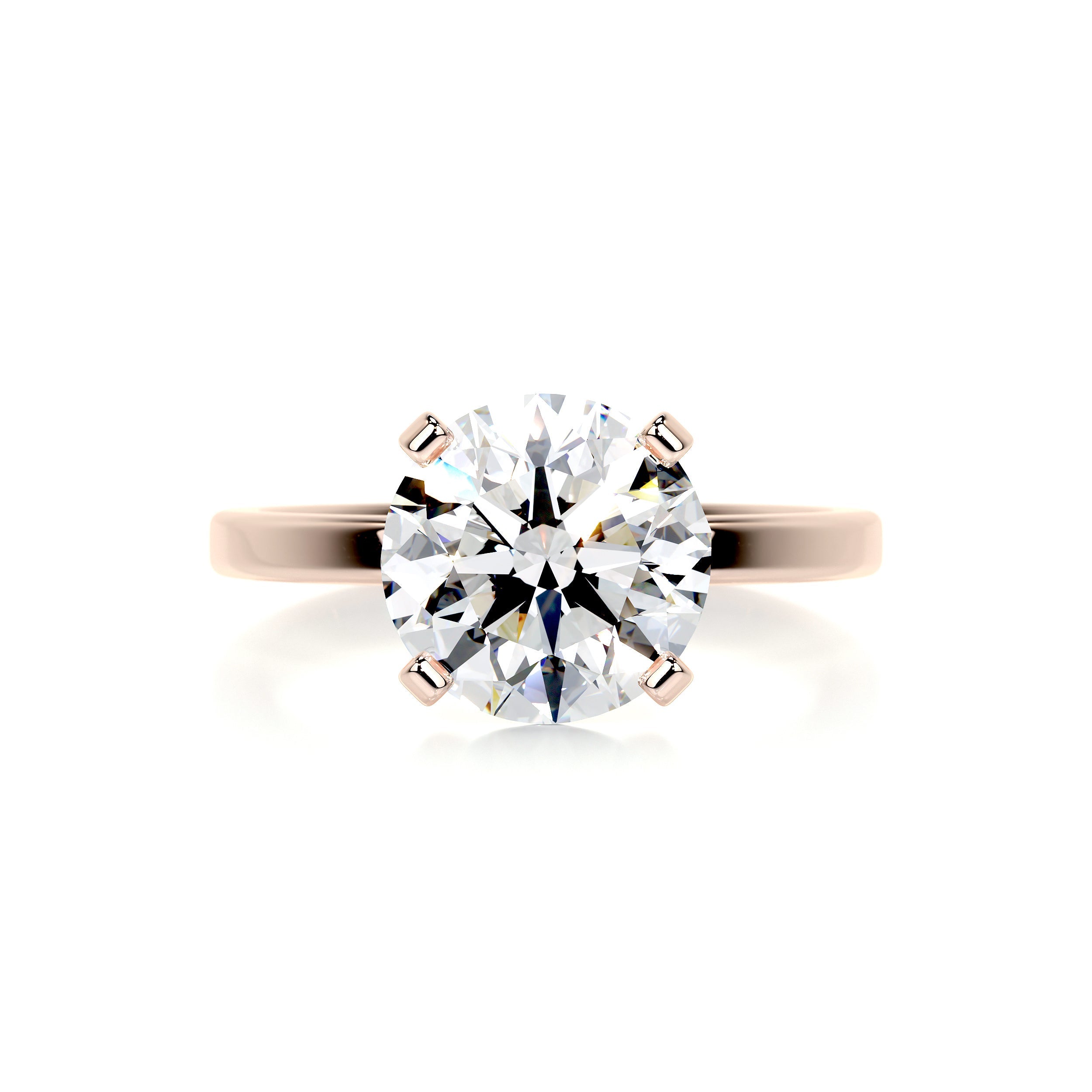 Jessica Diamond Engagement Ring -14K Rose Gold - Main Stone 5.85 Carat