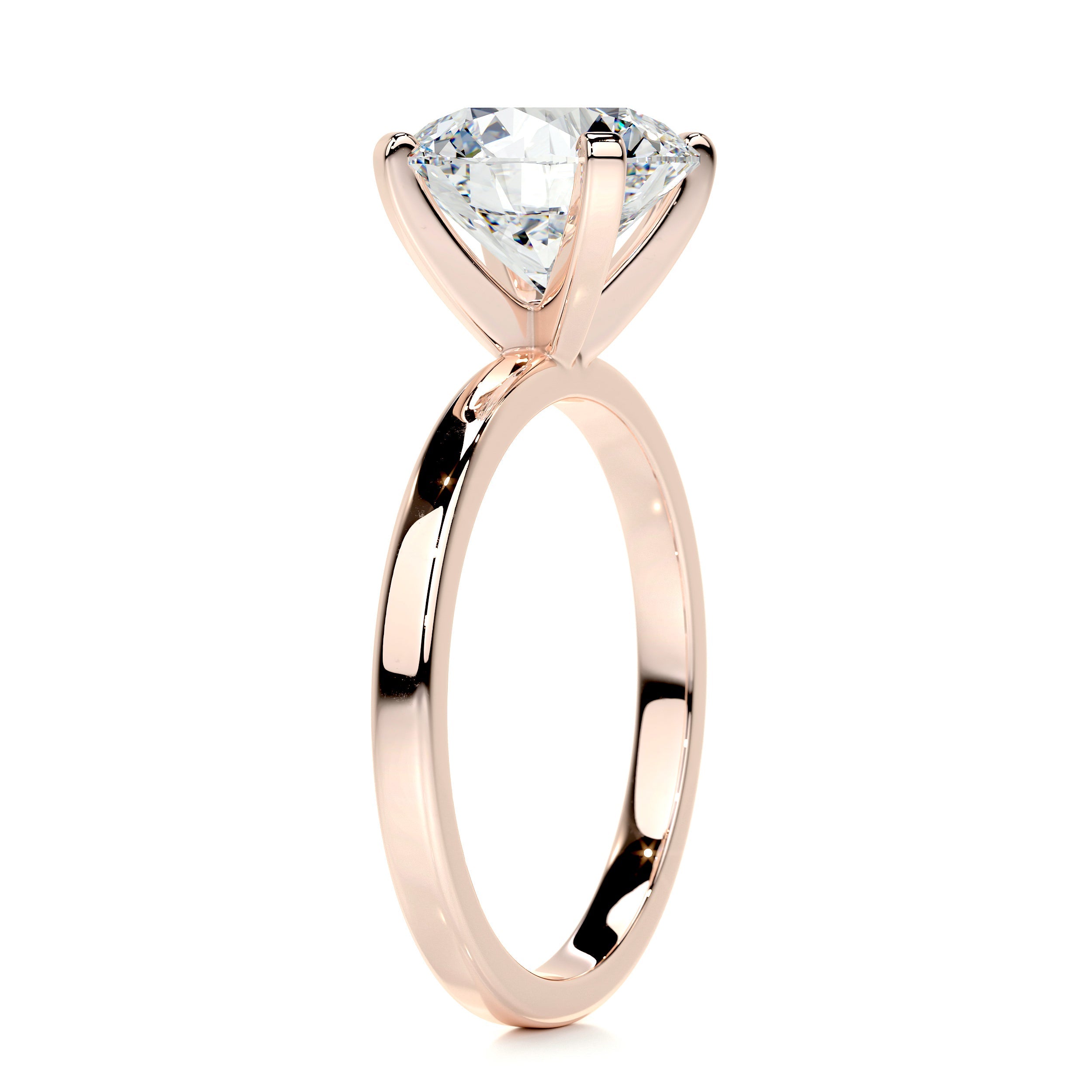 Jessica Diamond Engagement Ring -14K Rose Gold - Main Stone 5.85 Carat