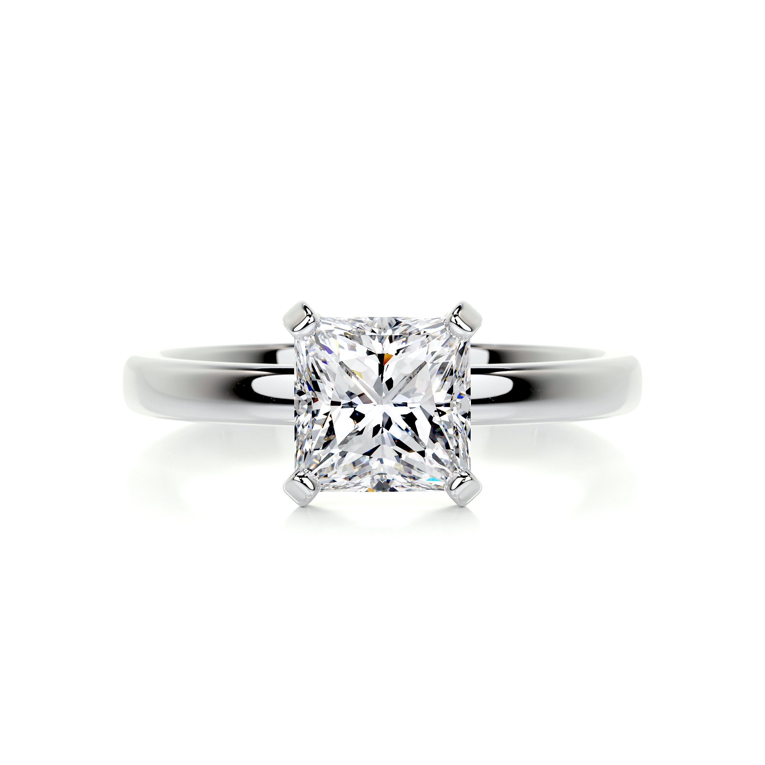 Isabelle Moissanite & Ring -14K White Gold