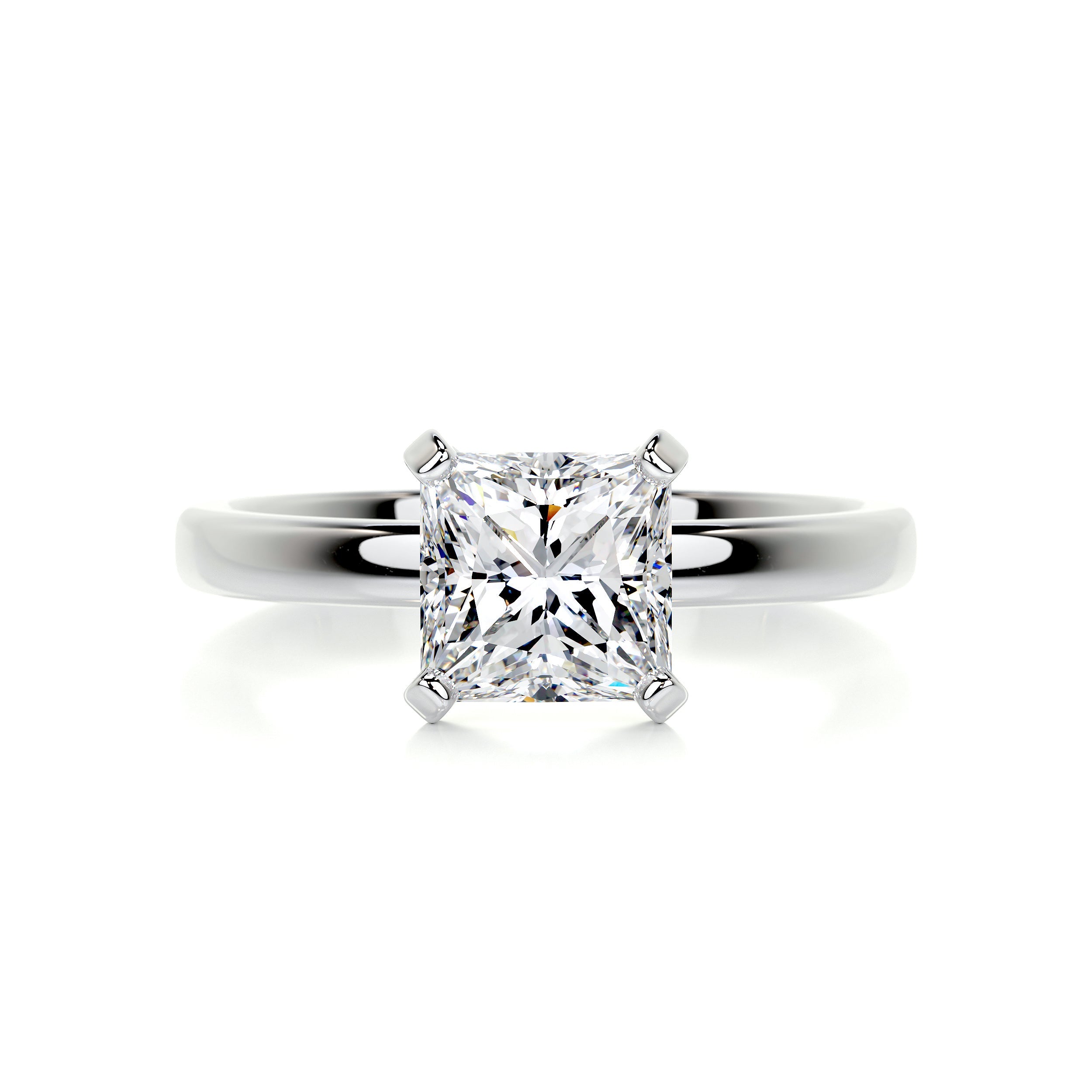 Isabelle Moissanite & Ring -14K White Gold