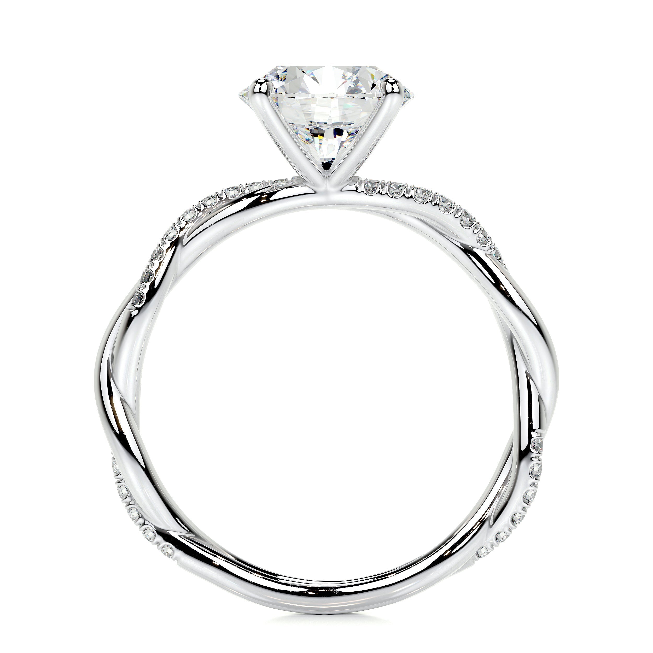 Crystal Lab Grown Diamond Ring (1.8 Carat) -Platinum