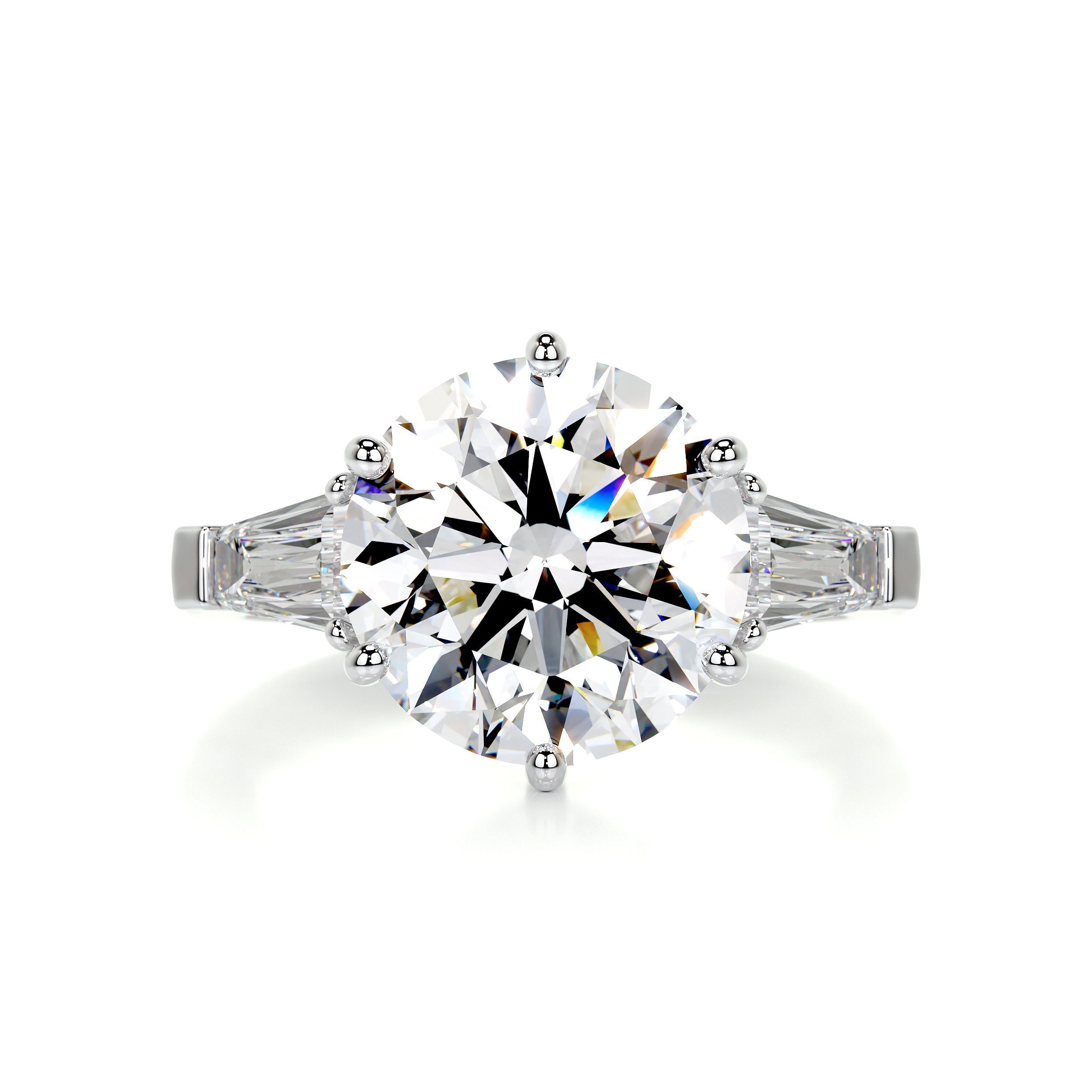 Skylar Diamond Engagement Ring -14K White Gold - Main Stone 5.85 Carat
