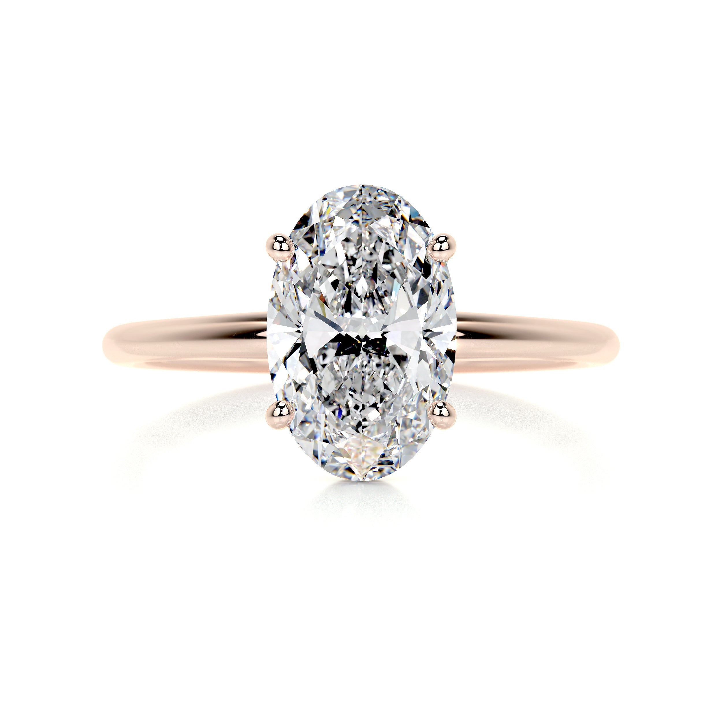 Adaline Diamond Engagement Ring -14K Rose Gold - Main Stone 1.02 Carat