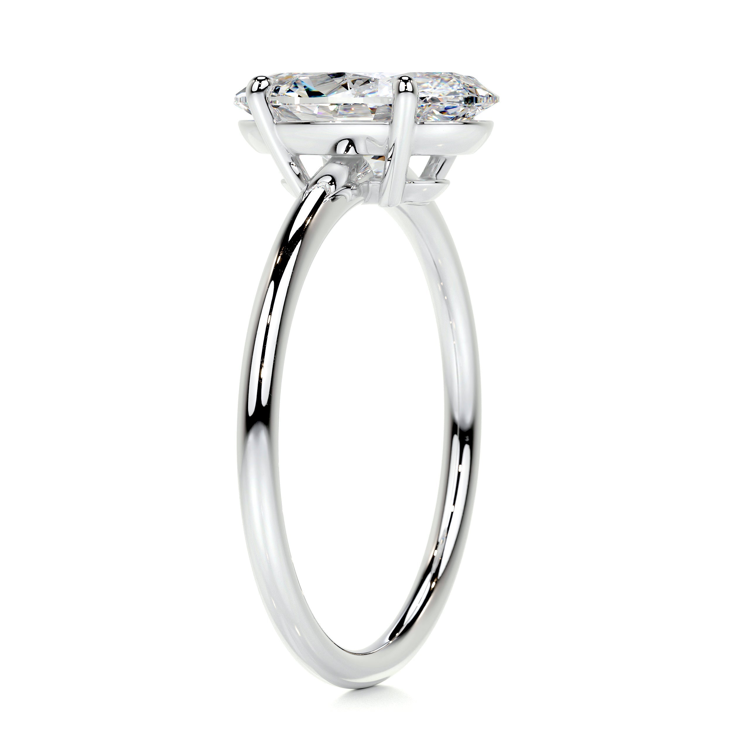 Adaline Diamond Engagement Ring -18K White Gold - Main Stone 1.02 Carat