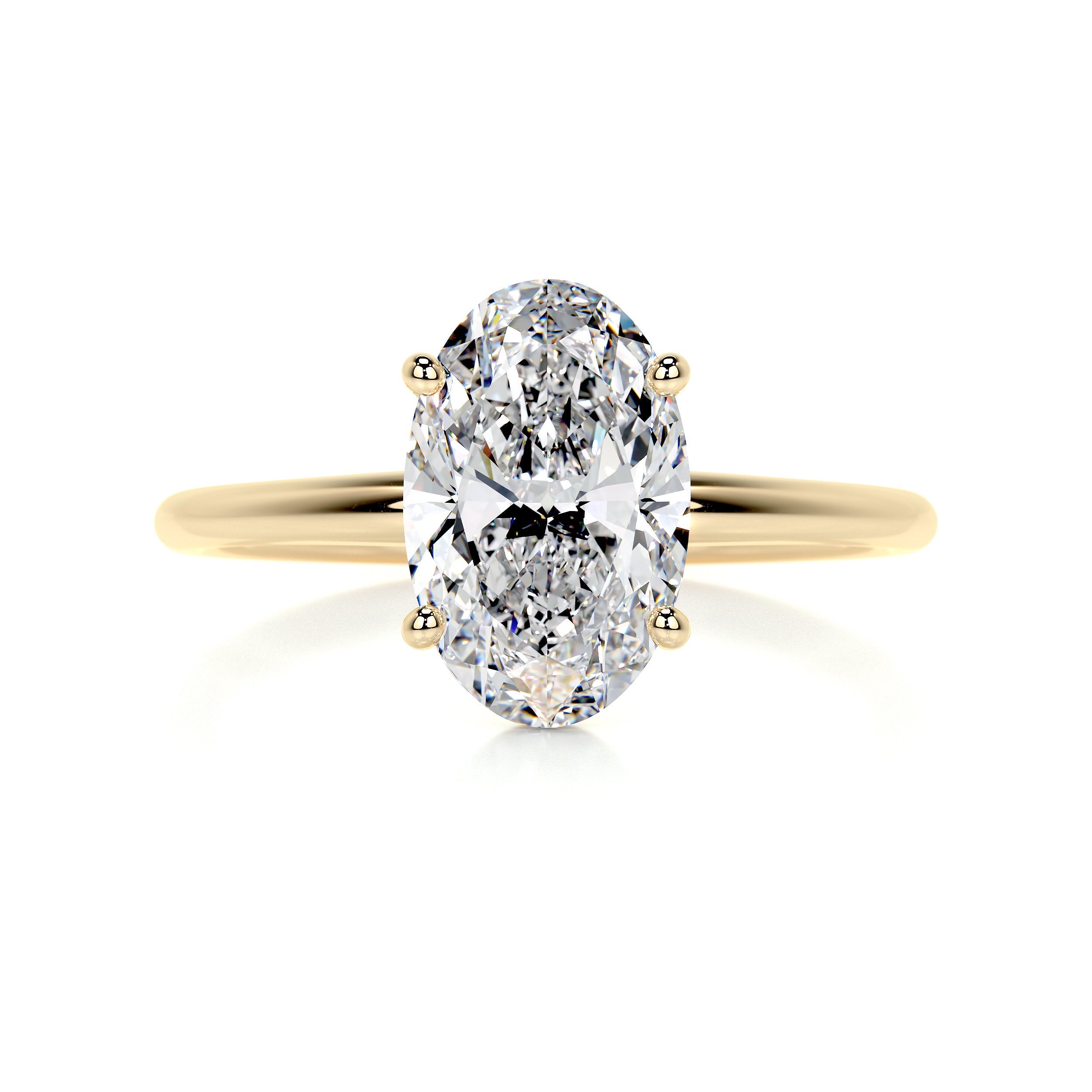 Adaline Diamond Engagement Ring -18K Yellow Gold - Main Stone 3 Carat