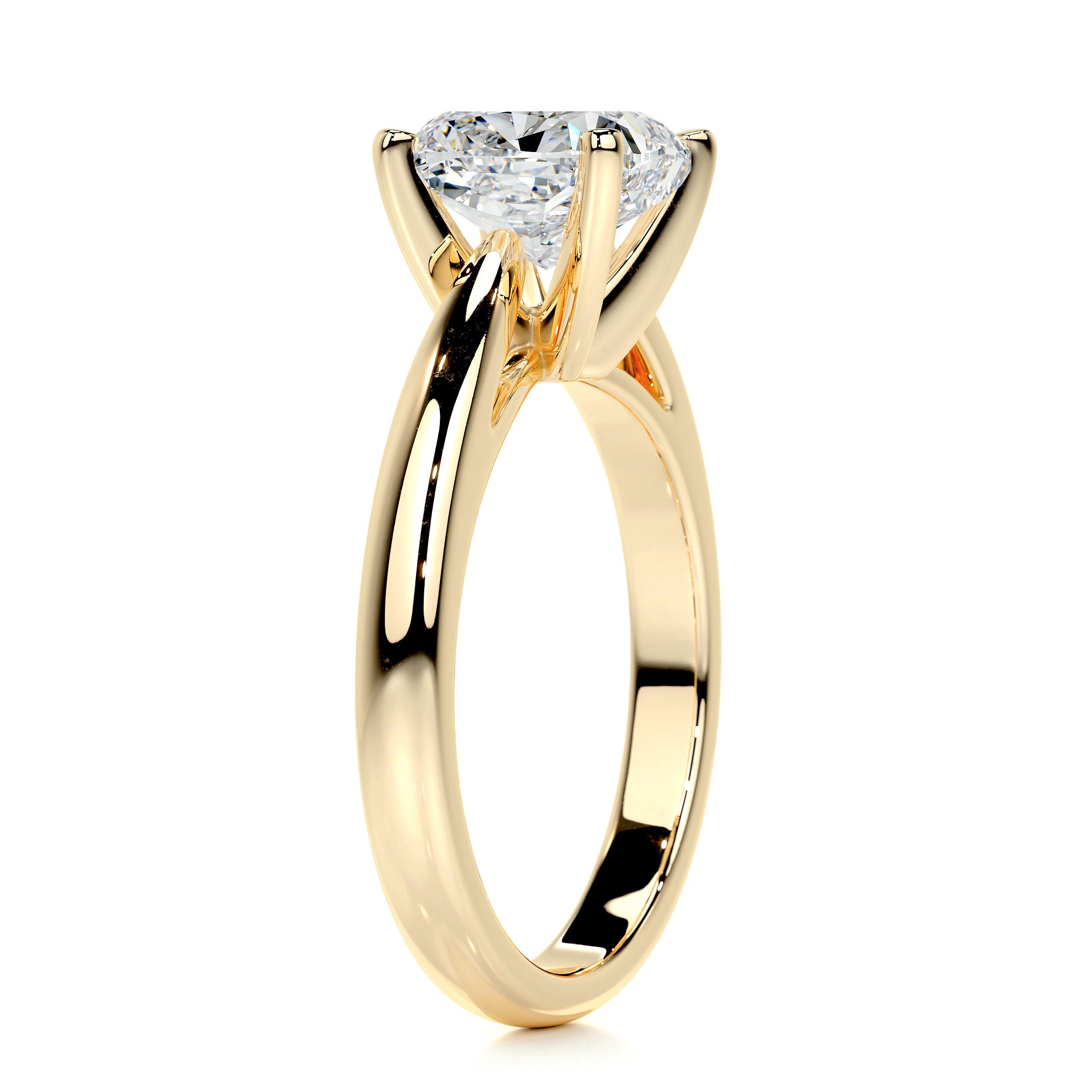Diana Diamond Engagement Ring -18K Yellow Gold - Main Stone 3.05 Carat