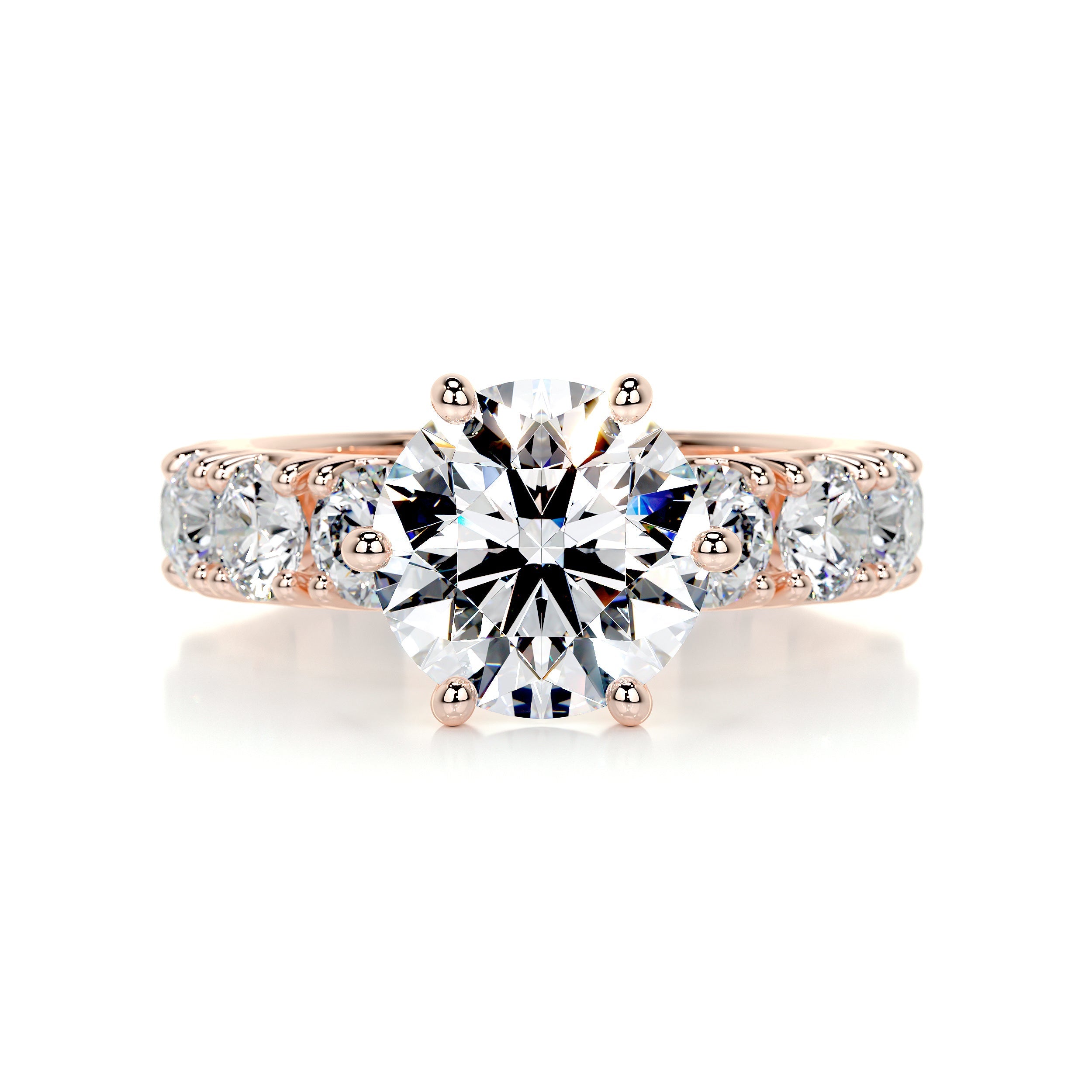 Molly Diamond Engagement Ring -14K Rose Gold - Main Stone 5.85 Carat