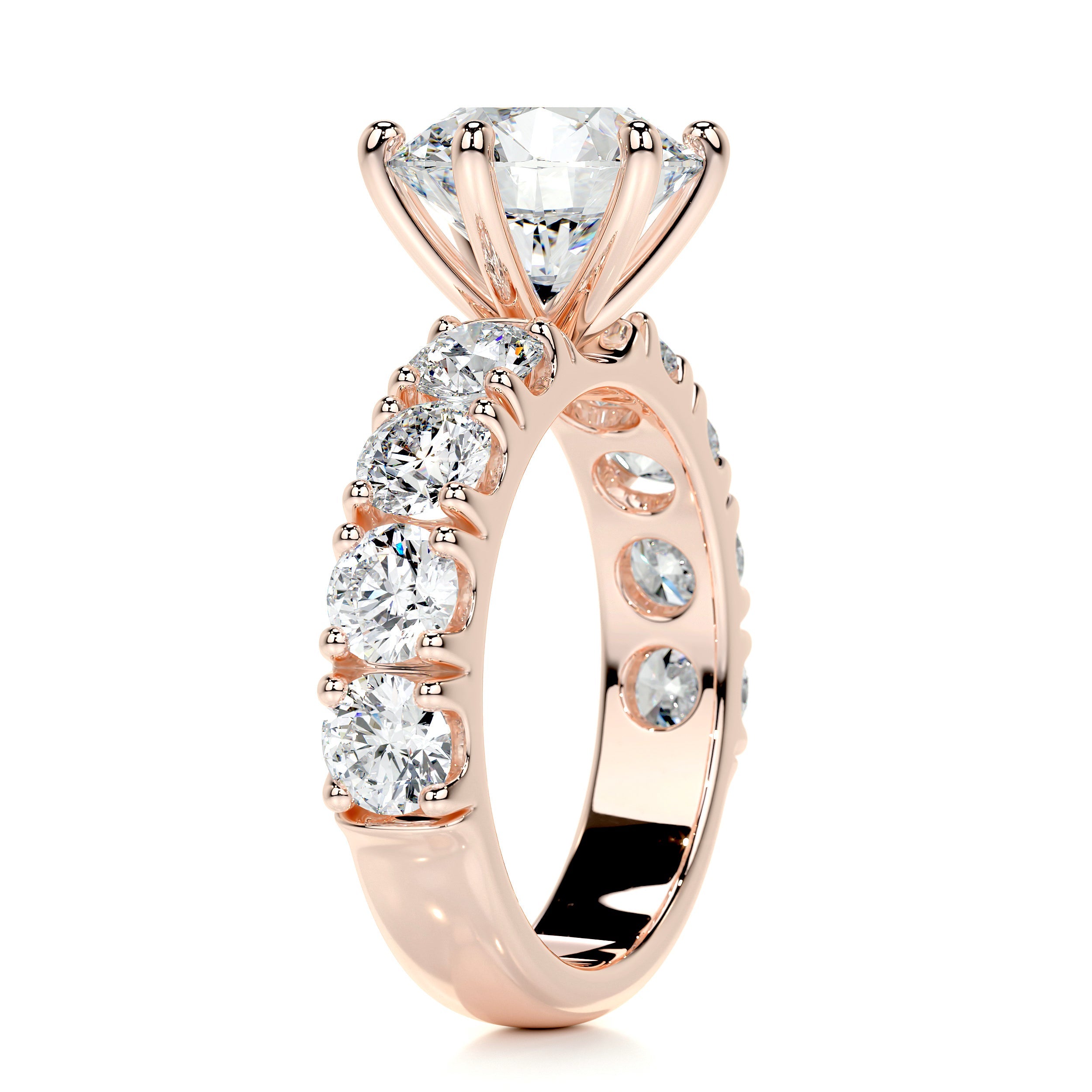 Molly Diamond Engagement Ring -14K Rose Gold - Main Stone 5.85 Carat