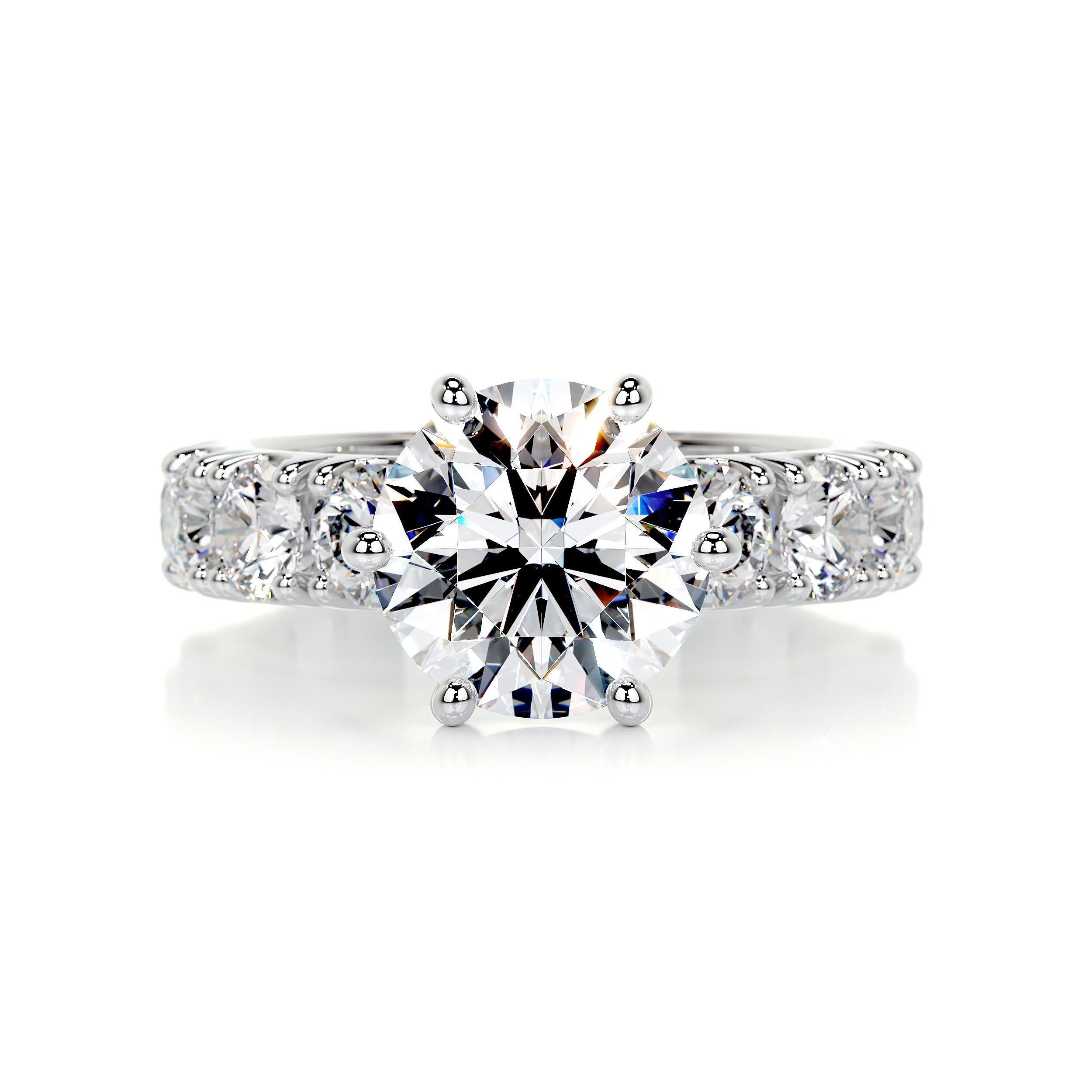 Molly Diamond Engagement Ring -18K White Gold - Main Stone 5.85 Carat