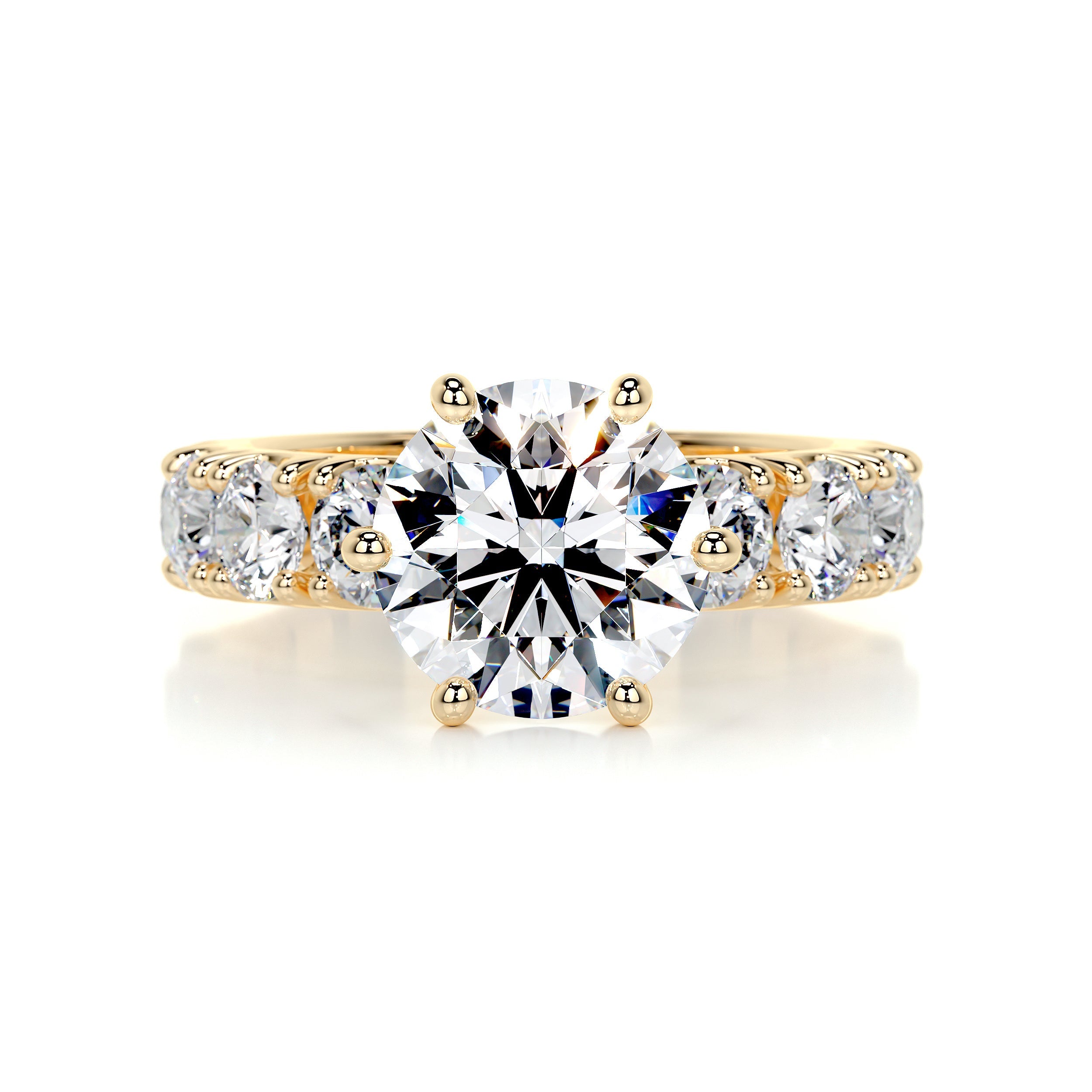 Molly Diamond Engagement Ring -18K Yellow Gold - Main Stone 5.85 Carat