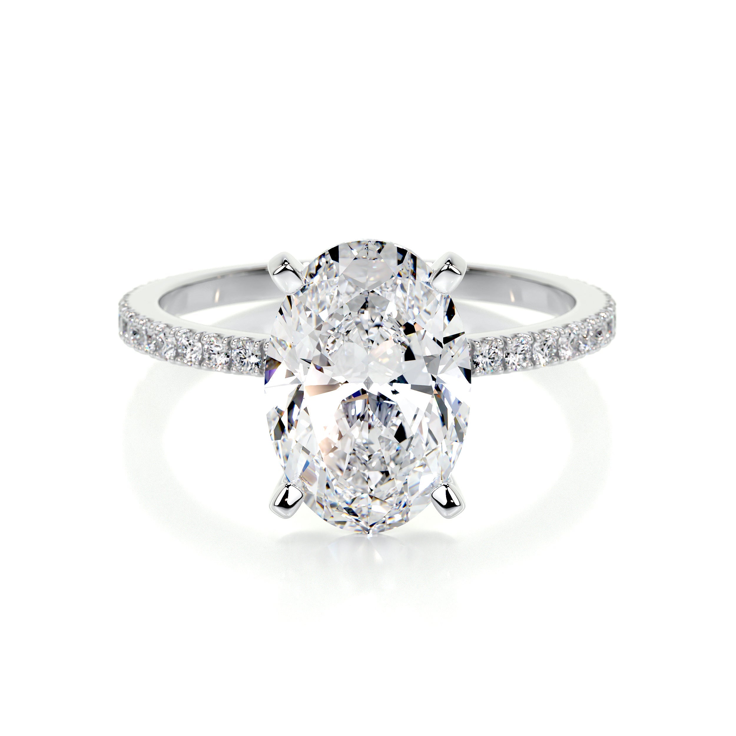 Stephanie Lab Grown Diamond Ring -14K White Gold (RTS)
