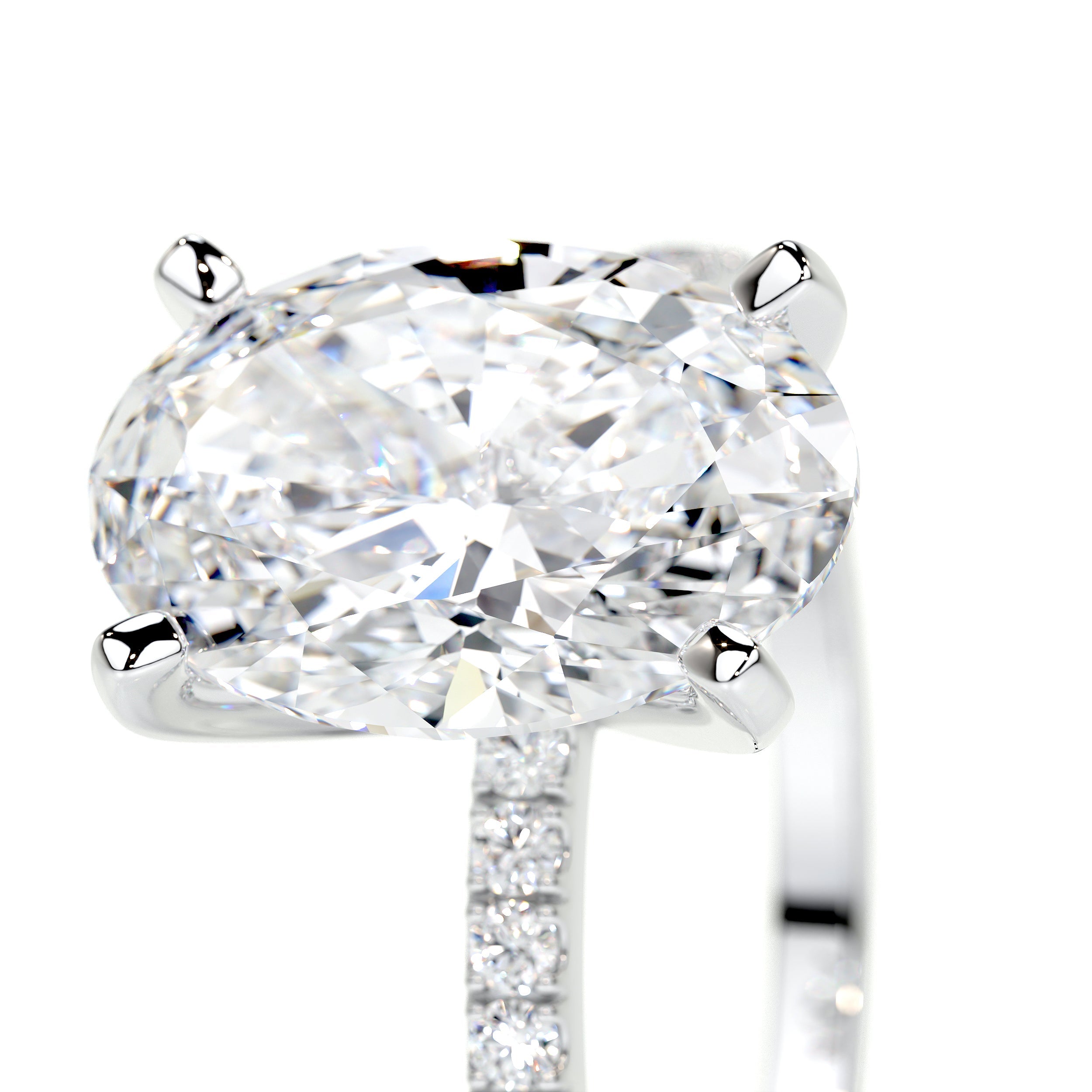 Stephanie Lab Grown Diamond Ring -14K White Gold (RTS)