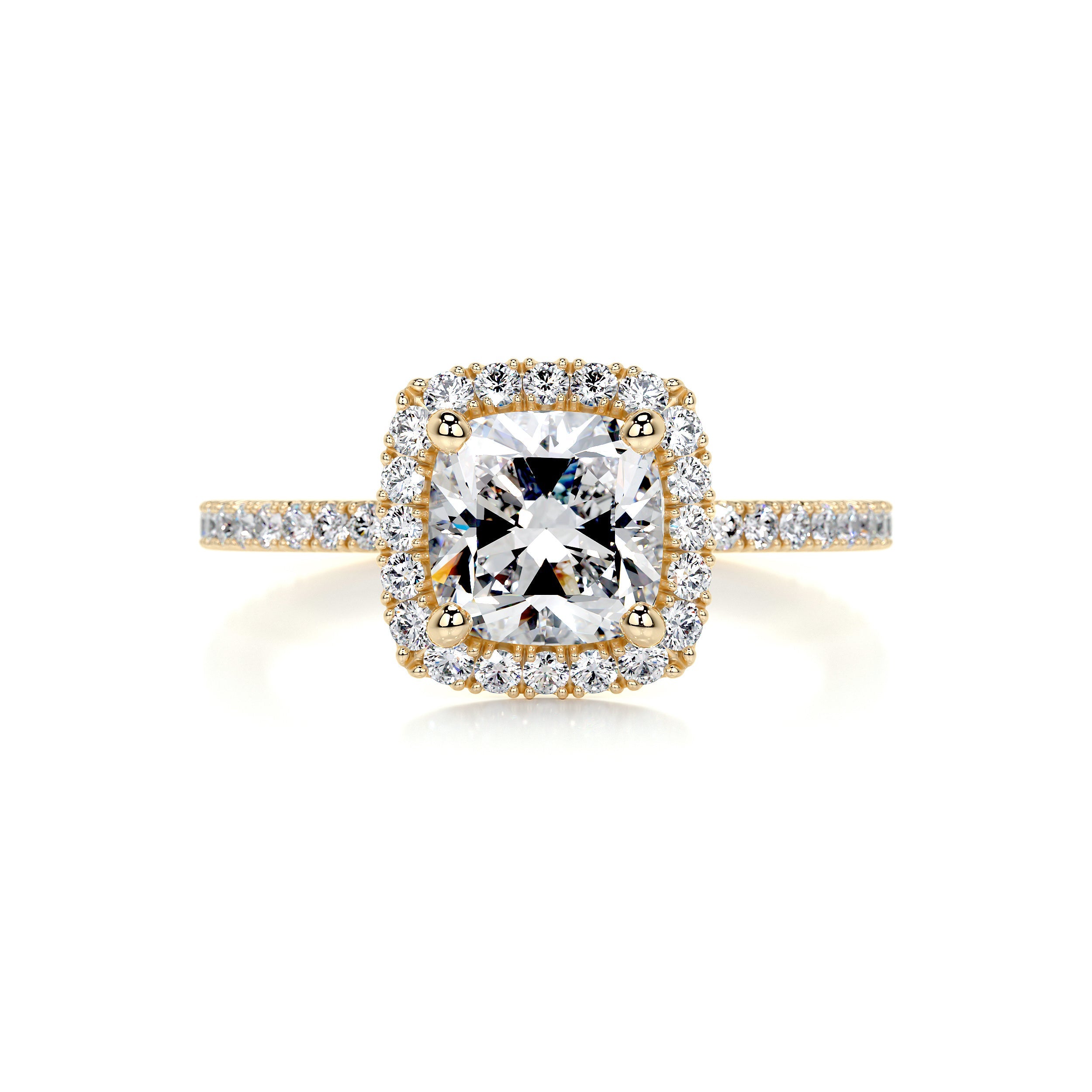 Madison Diamond Engagement Ring -18K Yellow Gold - Main Stone 1.5 Carat