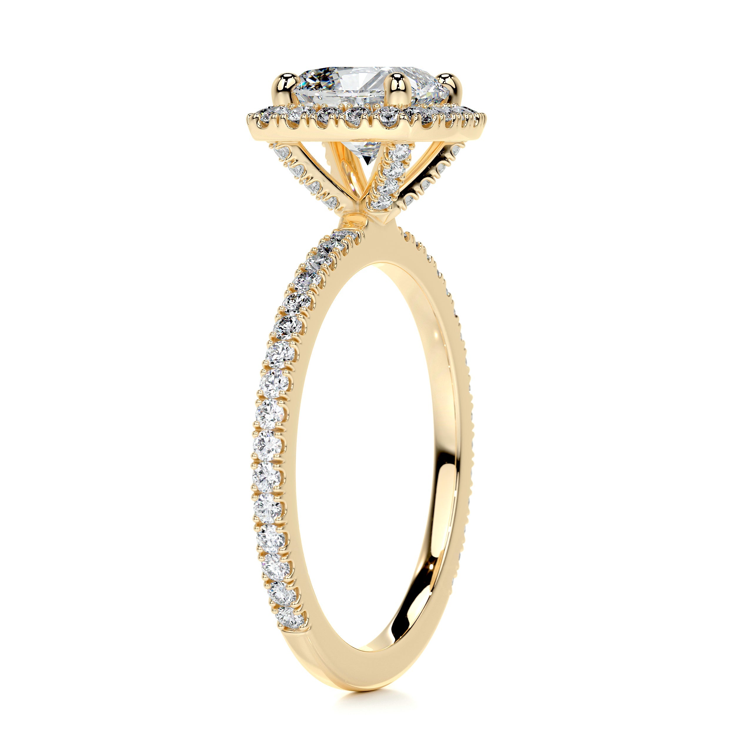 Madison Diamond Engagement Ring -18K Yellow Gold - Main Stone 1.5 Carat