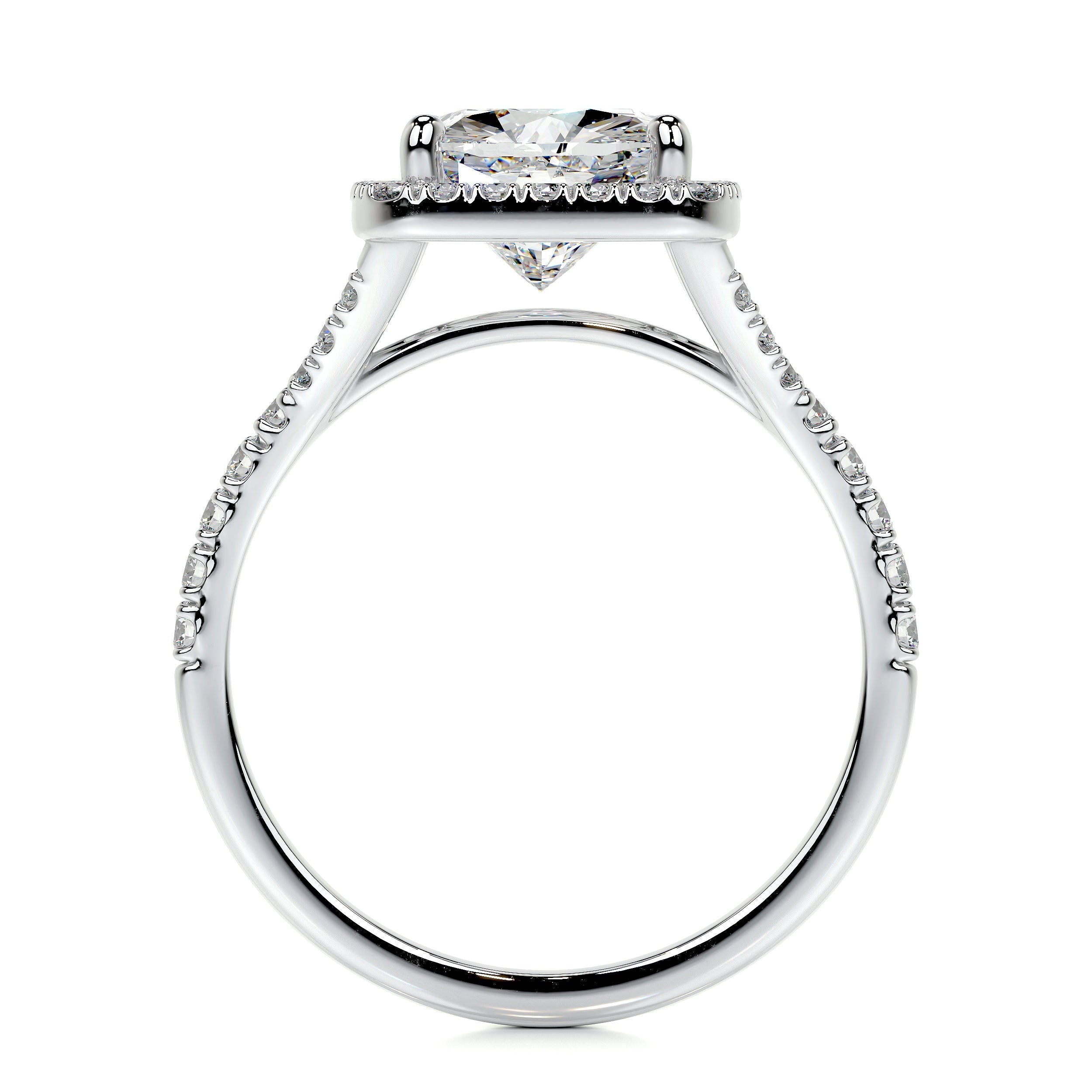 Luciana Lab Grown Diamond Ring (3 Carat) -14K White Gold