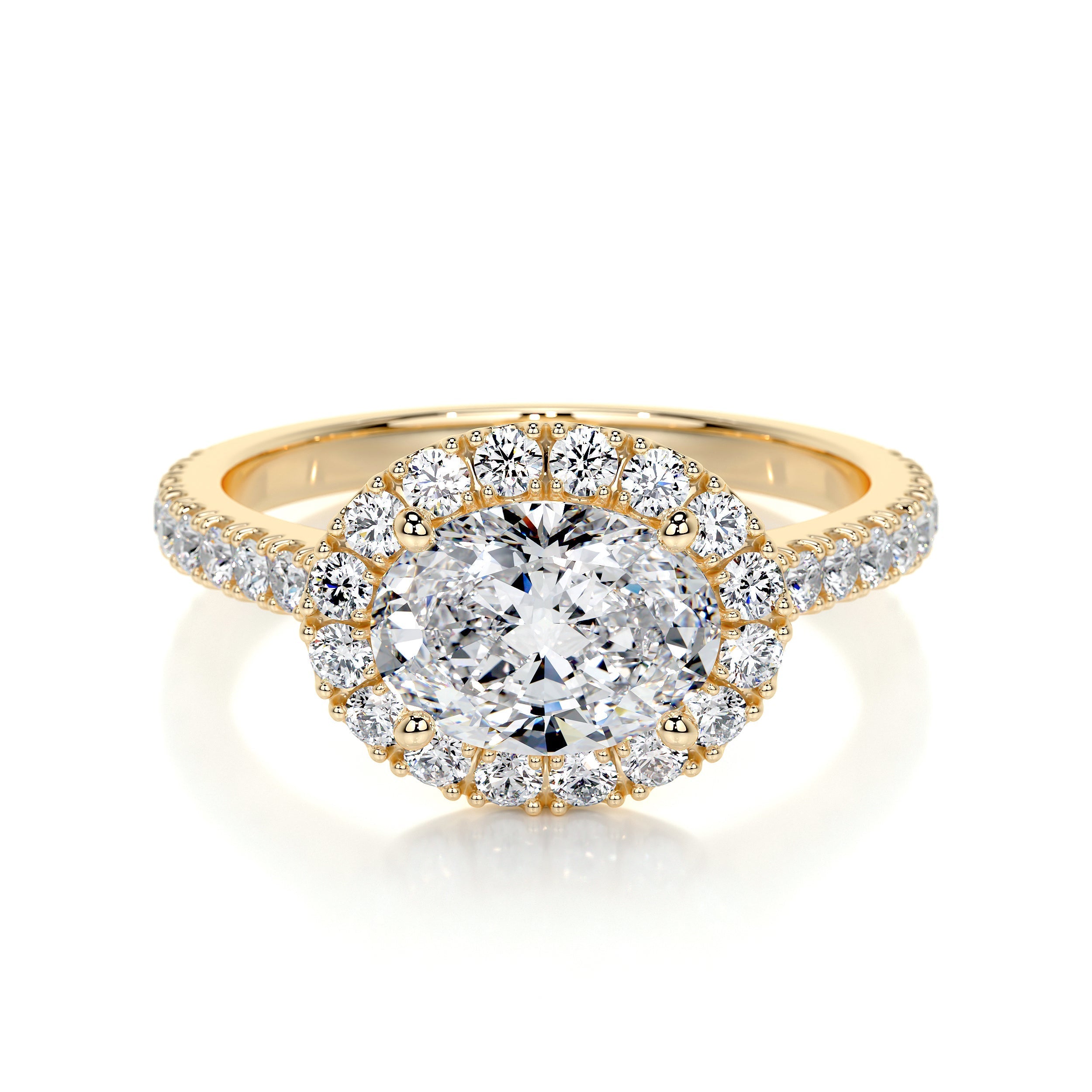 Alessandra Lab Grown Diamond Ring (1.30 Carat) -18K Yellow Gold