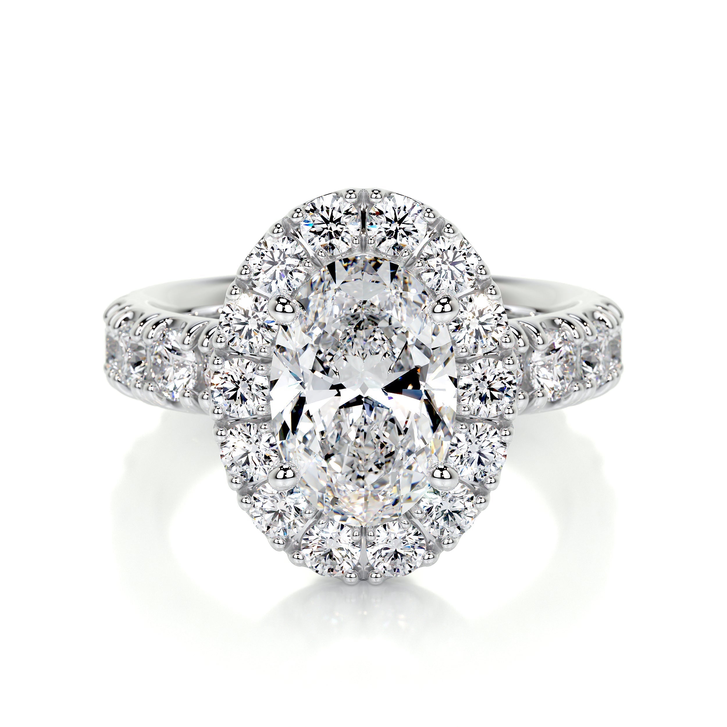 Maya Lab Grown Diamond Ring (4 Carat) -14K White Gold