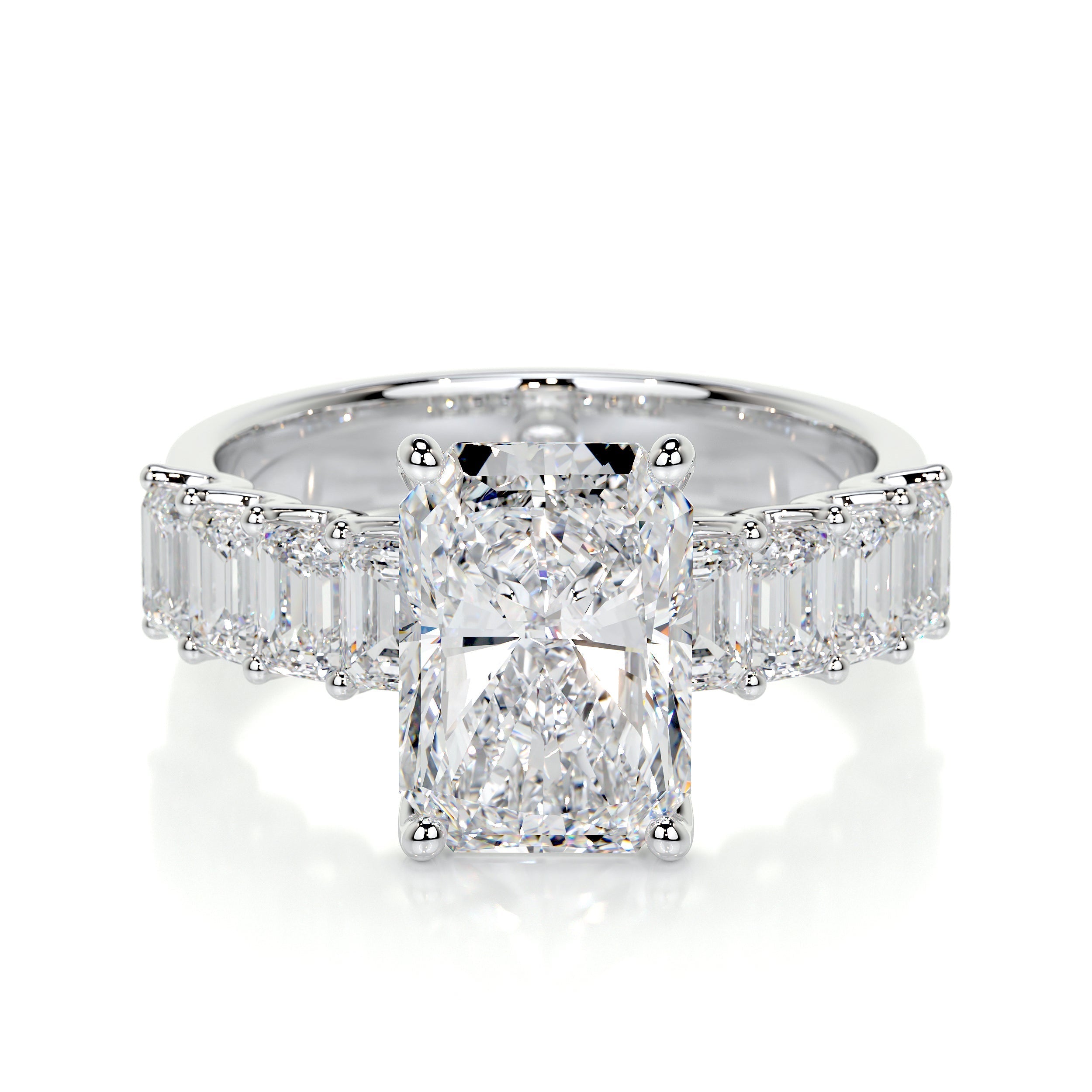 Arabella Lab Grown Diamond Ring (5 Carat) -14K White Gold