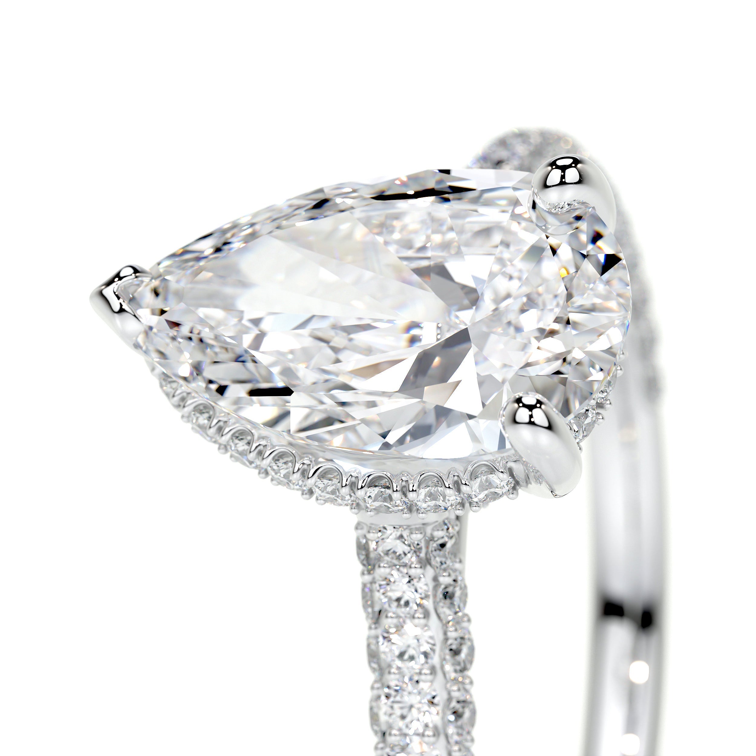 Nakia Lab Grown Diamond Ring -14K White Gold (RTS)