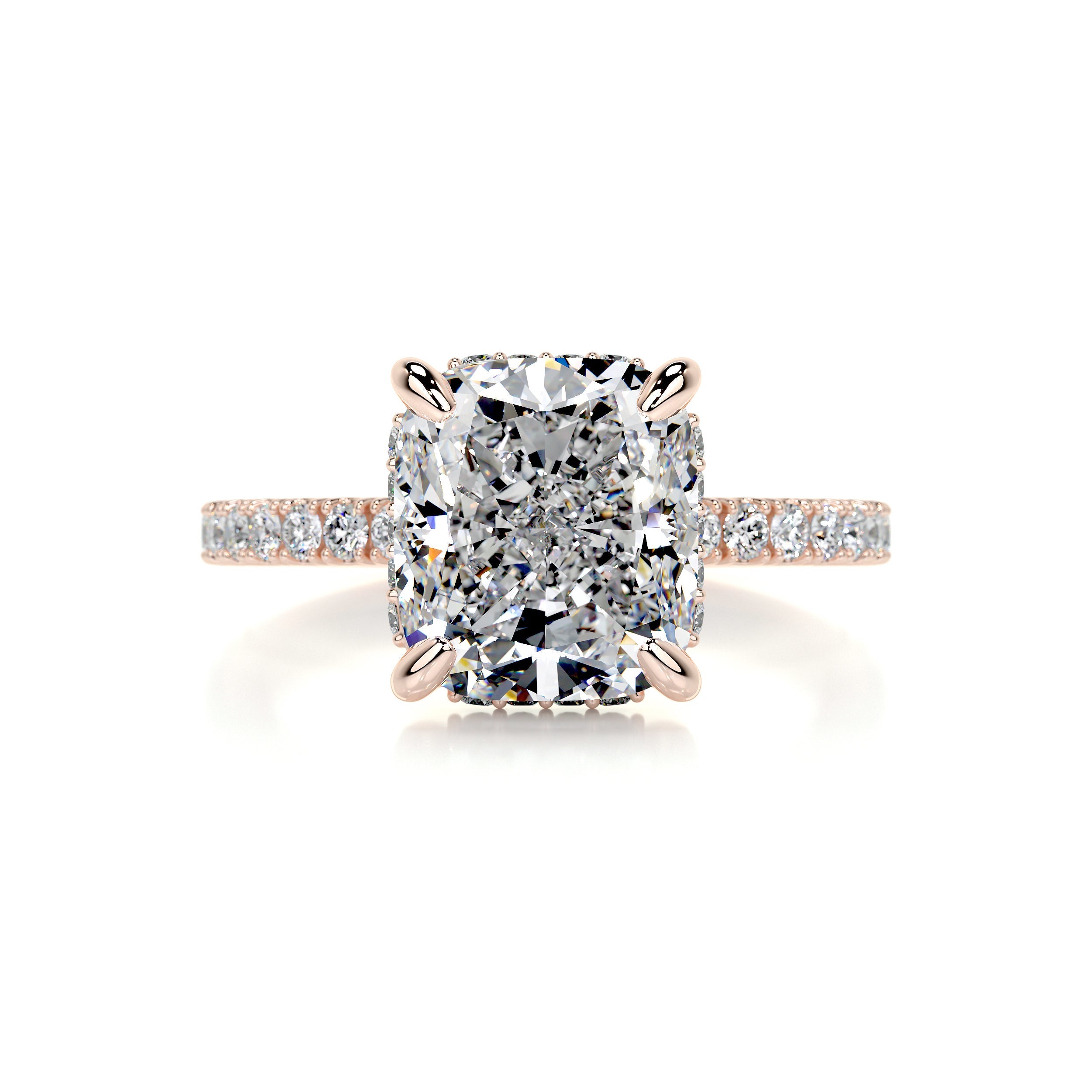 Beatriz Diamond Engagement Ring -14K Rose Gold - Main Stone 3.05 Carat