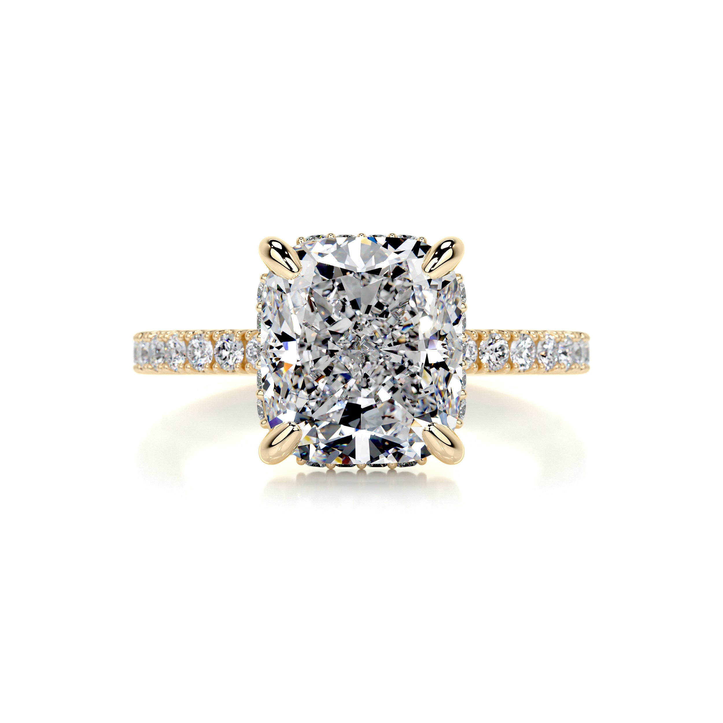 Beatriz Diamond Engagement Ring -18K Yellow Gold - Main Stone 3.05 Carat