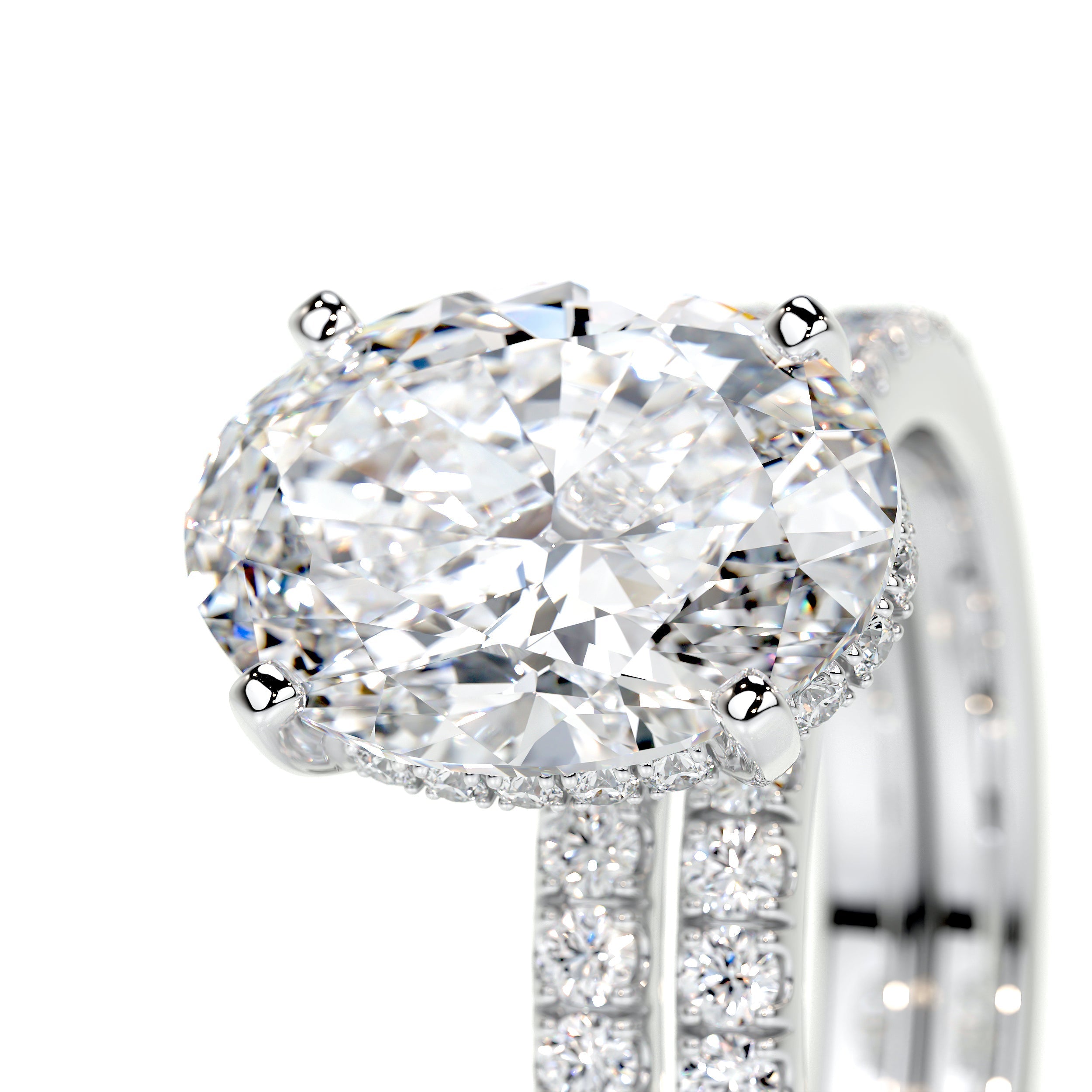 Lucy Lab Grown Diamond Bridal Set (3.8 Carat) - 18K White Gold
