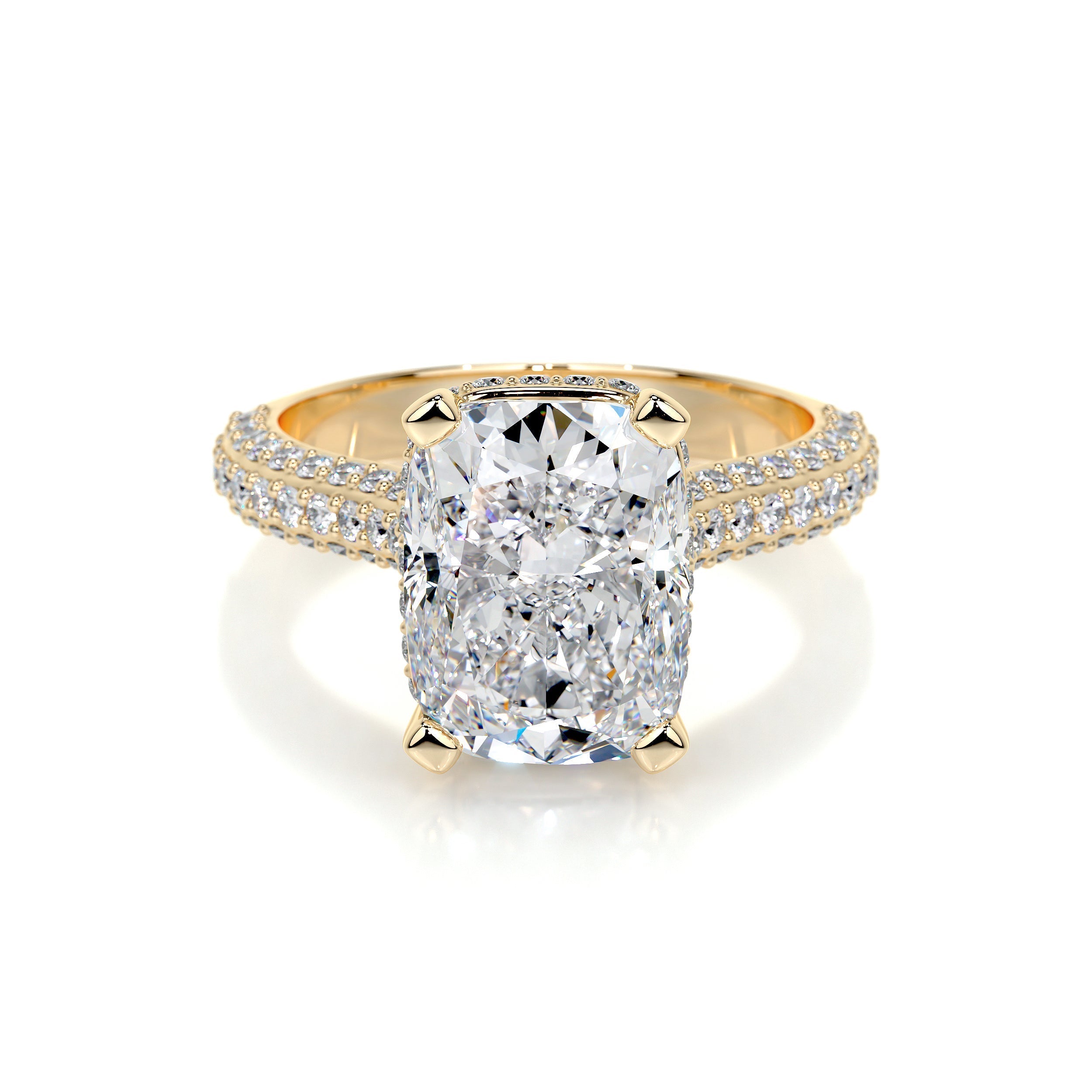 Joana Lab Grown Diamond Ring (3 Carat) -18K Yellow Gold