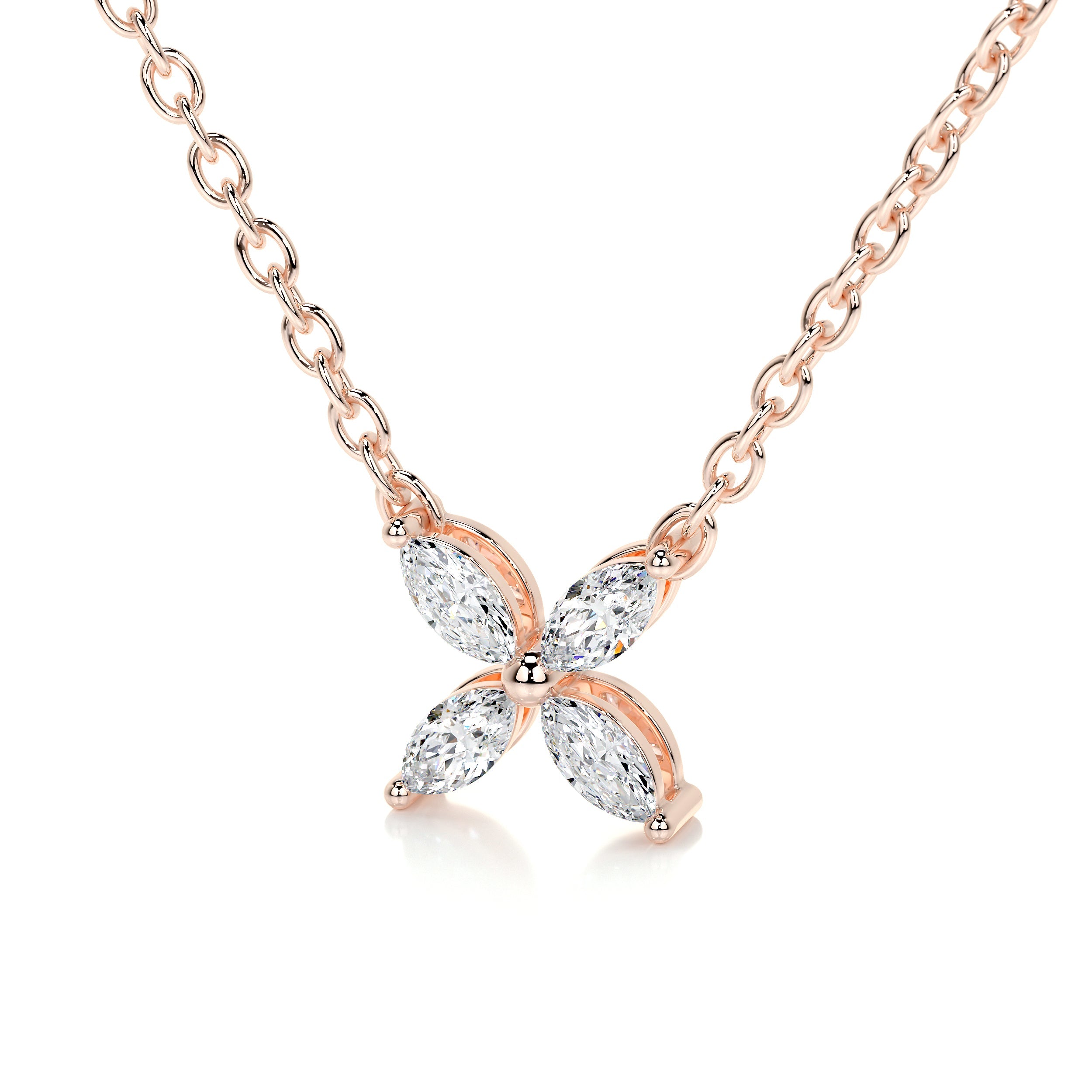 Michelle Lab Grown Diamond Pendant (0.20 Carat) -14K Rose Gold (RTS)