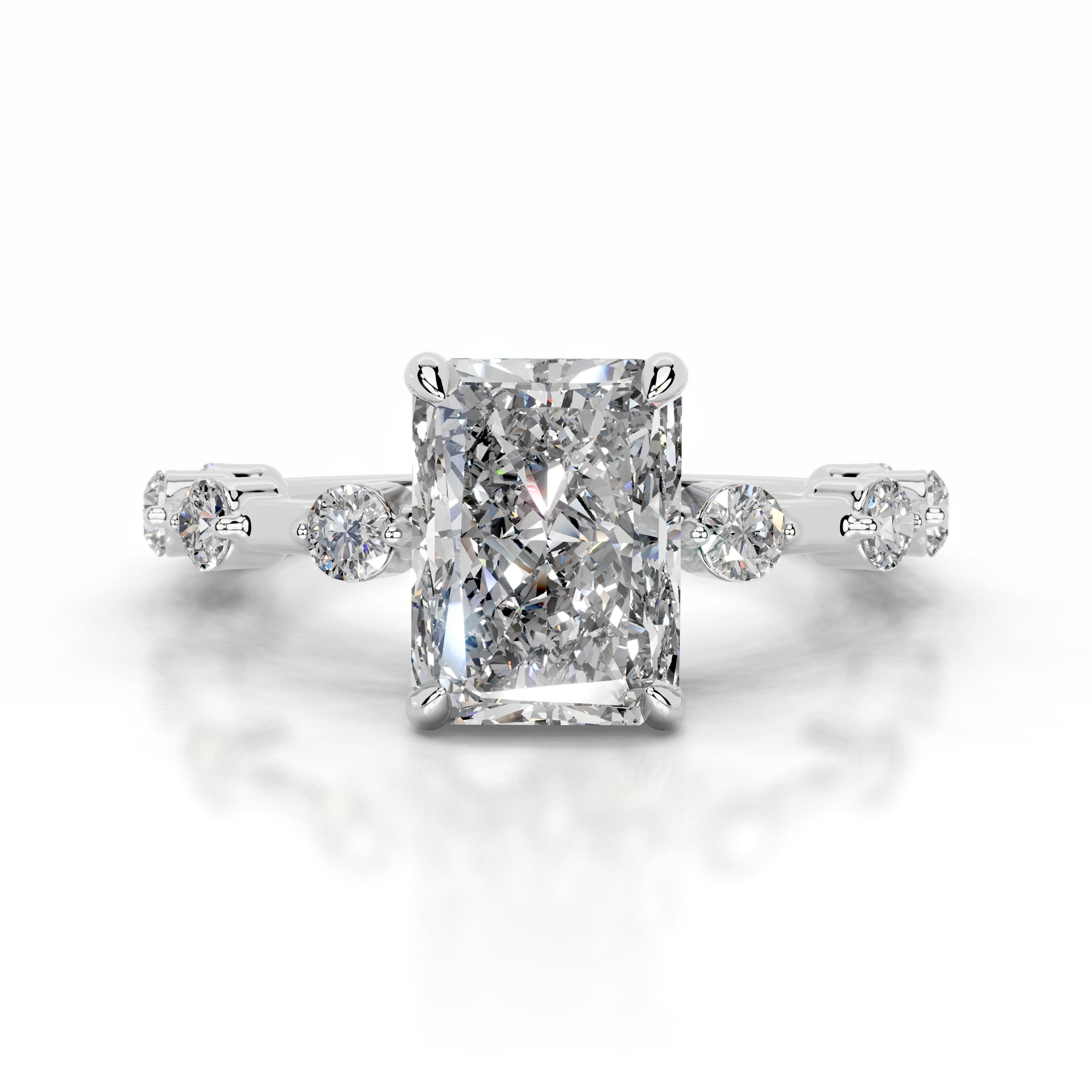 Ksenia Diamond Engagement Ring - 14K White Gold