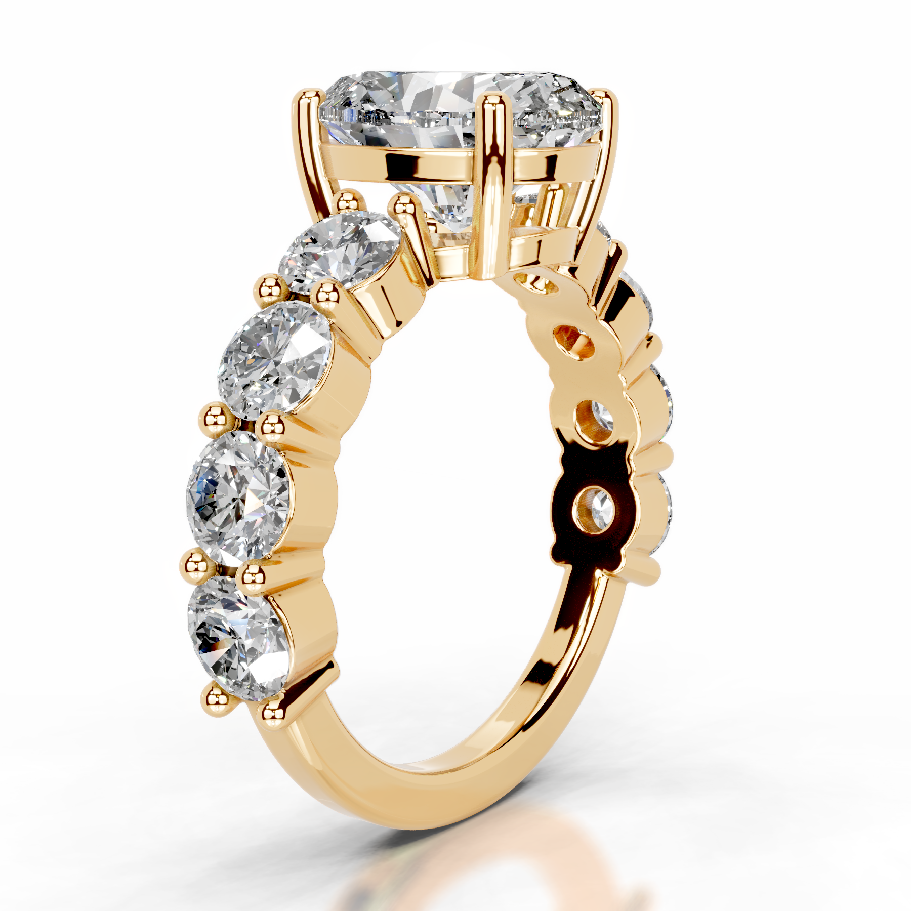 Odin Lab Grown Diamond Ring (4 Carat) -18K Yellow Gold