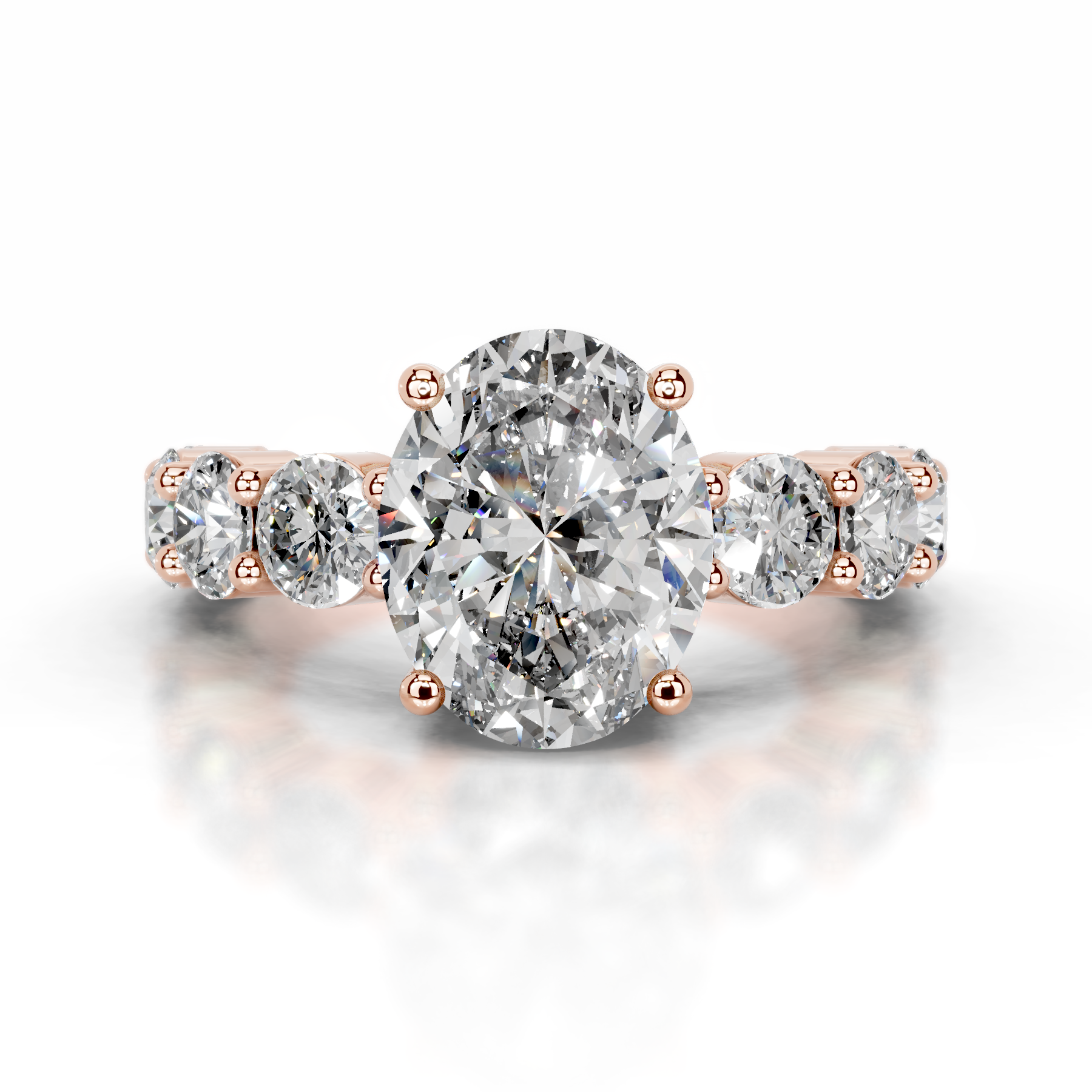 Odin Lab Grown Diamond Ring (4 Carat) -14K Rose Gold