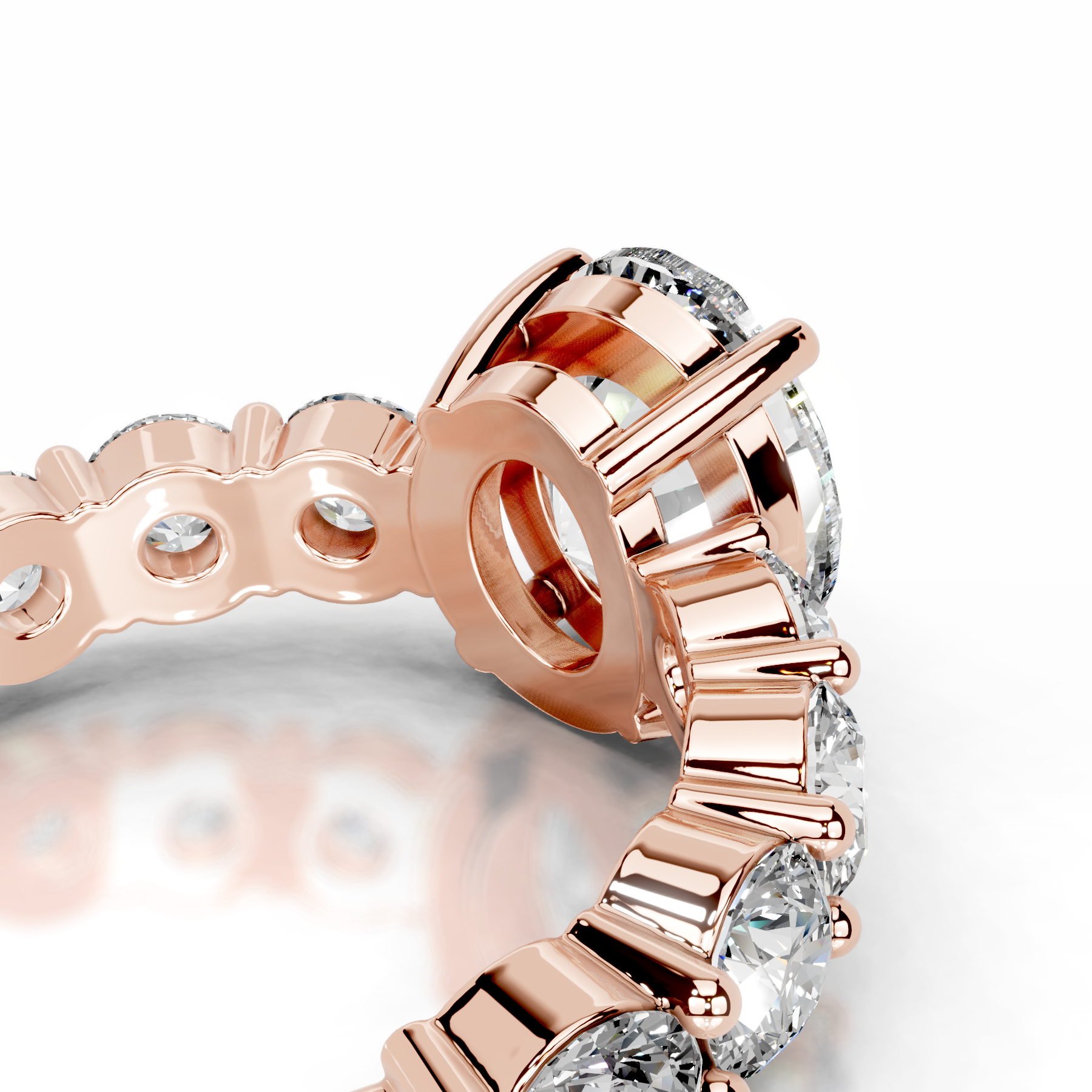 Odin Diamond Engagement Ring   (4 Carat) -14K Rose Gold