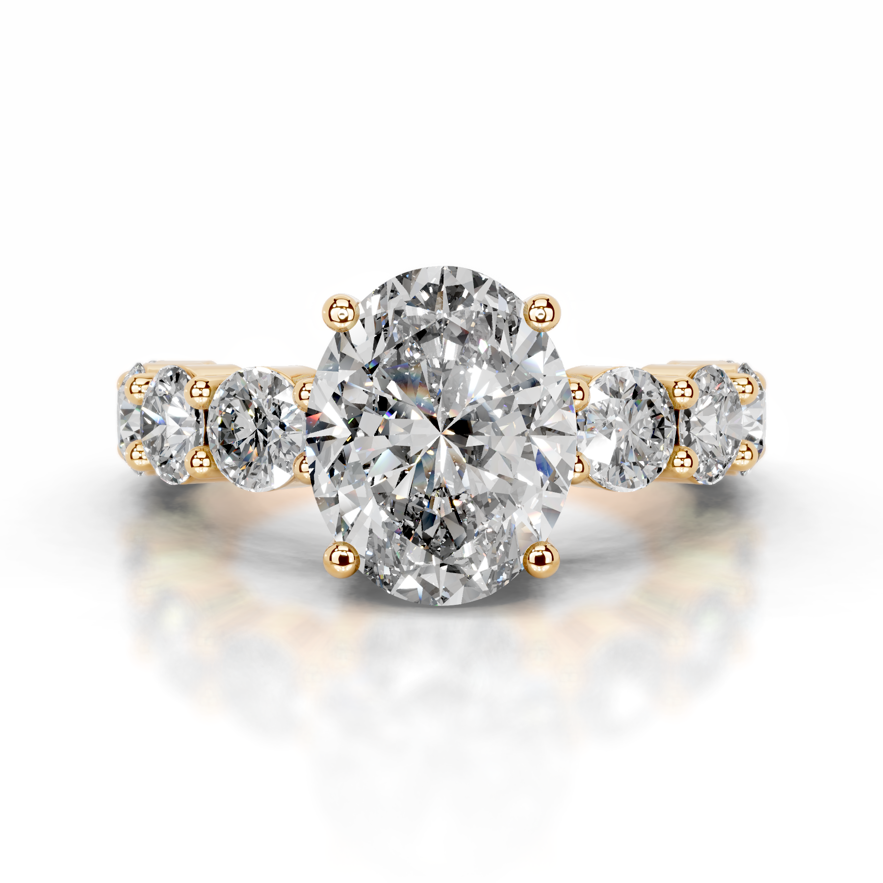 Odin Lab Grown Diamond Ring (4 Carat) -18K Yellow Gold