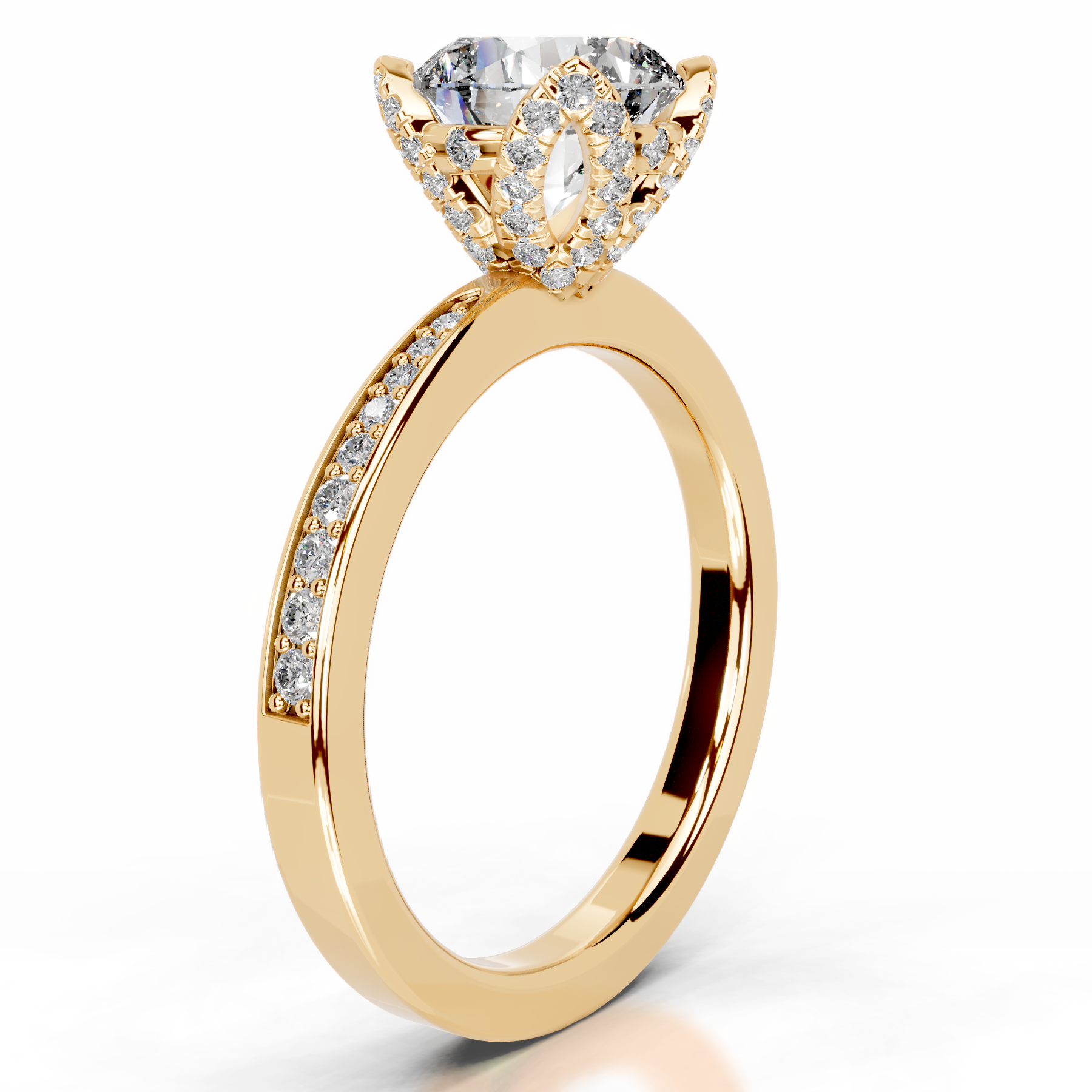 Daria Lab Grown Diamond Ring (1.85 Carat) -18K Yellow Gold