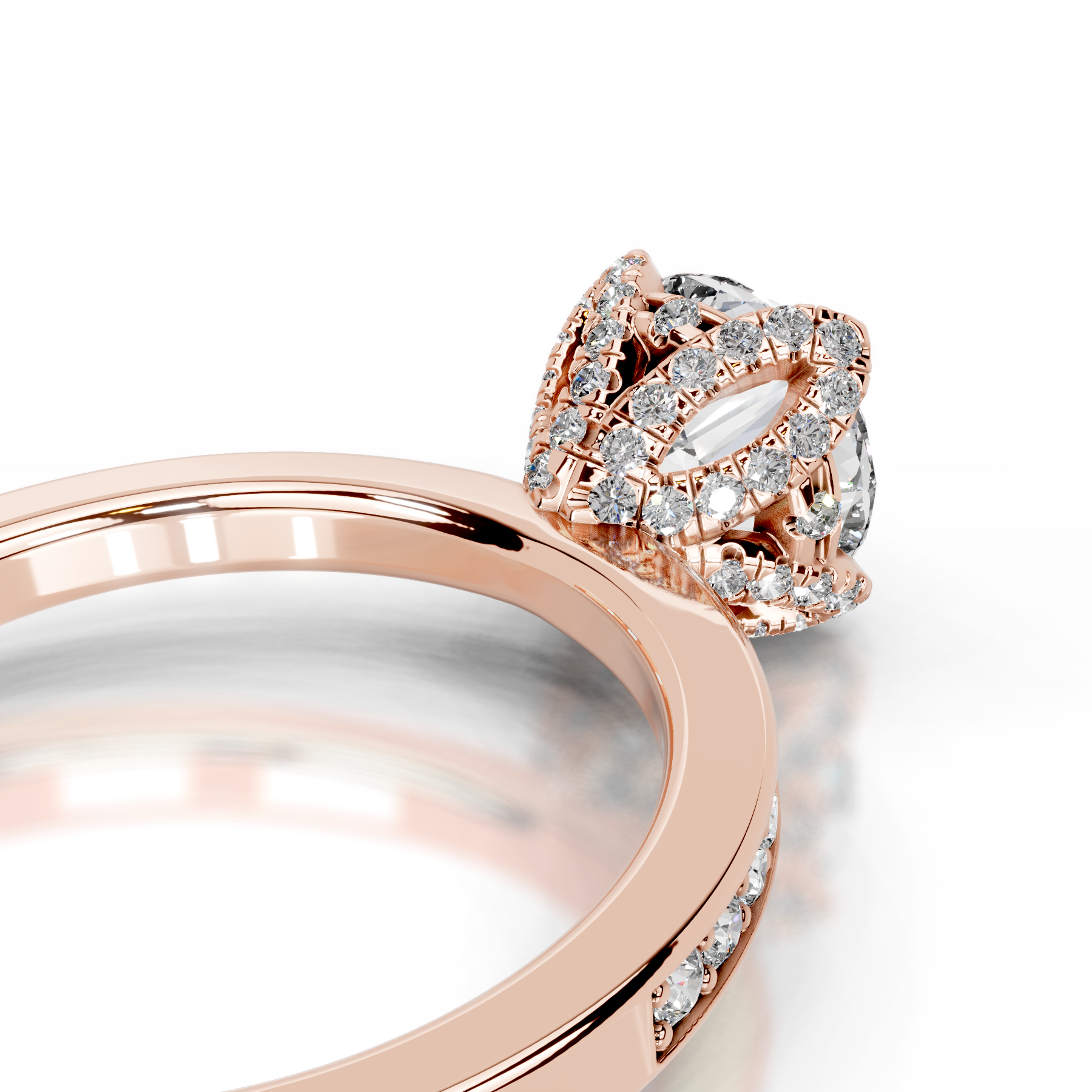 Daria Diamond Engagement Ring (1.85 Carat) -14K Rose Gold