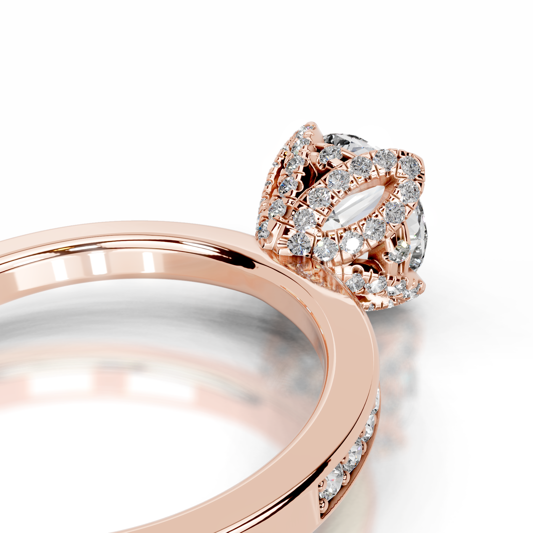 Daria Diamond Engagement Ring   (1.85 Carat) -14K Rose Gold