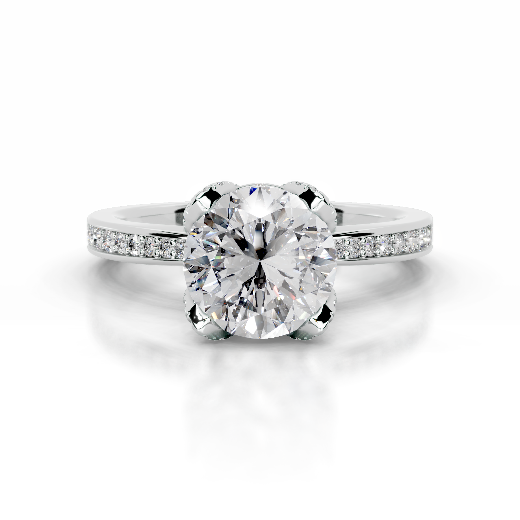 Daria Diamond Engagement Ring (1.85 Carat) -14K White Gold