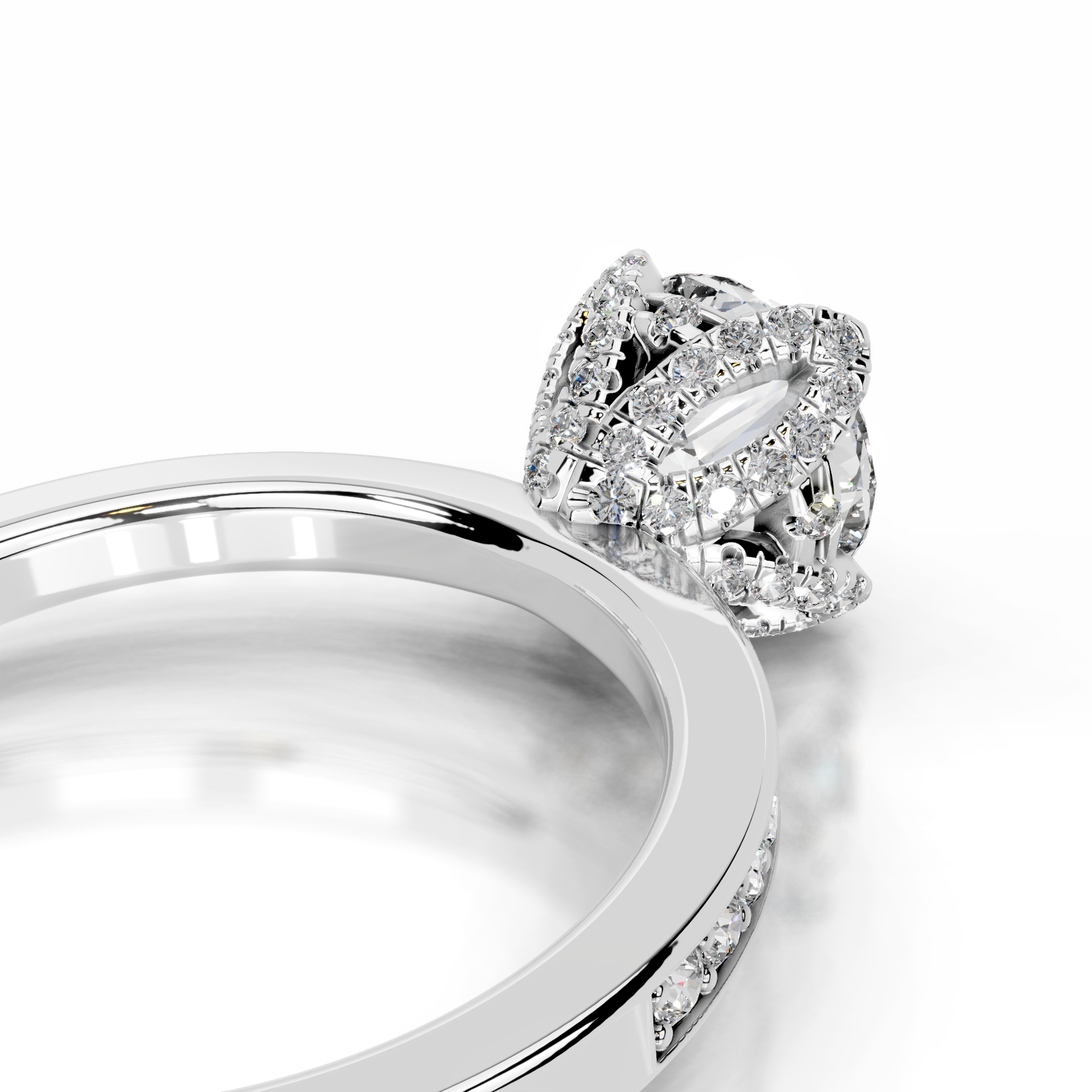 Daria Diamond Engagement Ring (1.85 Carat) -14K White Gold