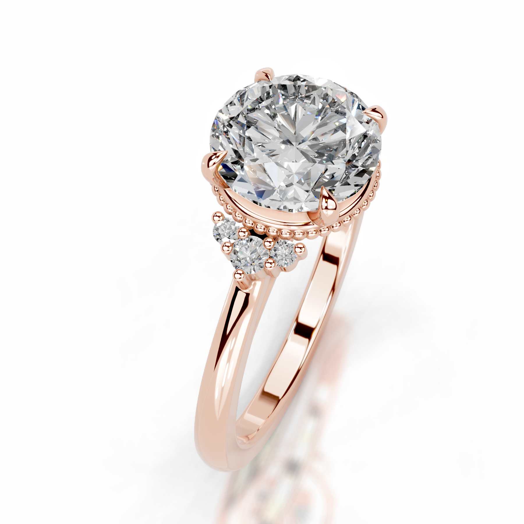 Natasha Diamond Engagement Ring (2.10 Carat) -14K Rose Gold