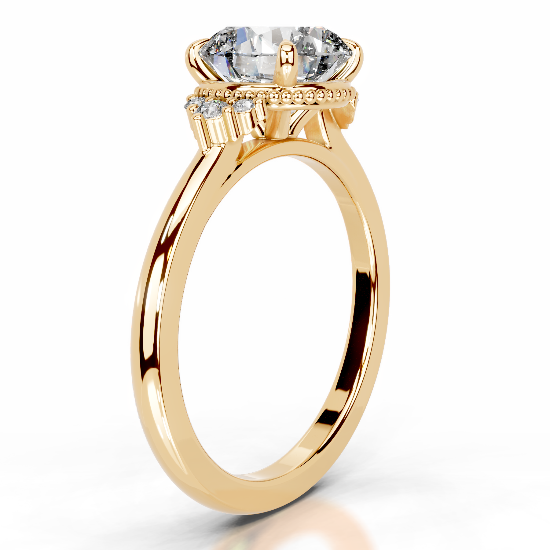 Natasha Diamond Engagement Ring (2.10 Carat) -18K Yellow Gold