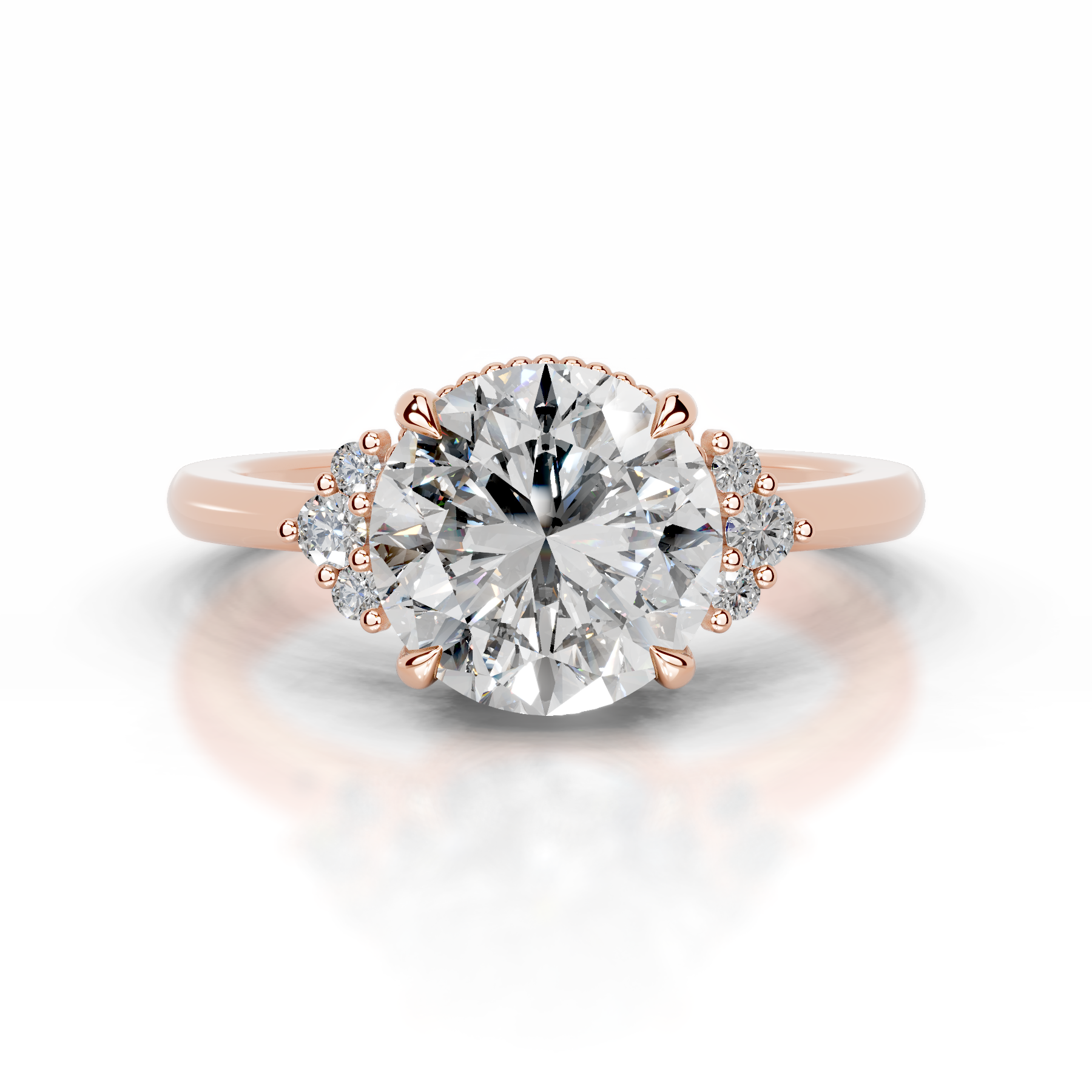 Natasha Lab Grown Diamond Ring (2.10 Carat) -14K Rose Gold