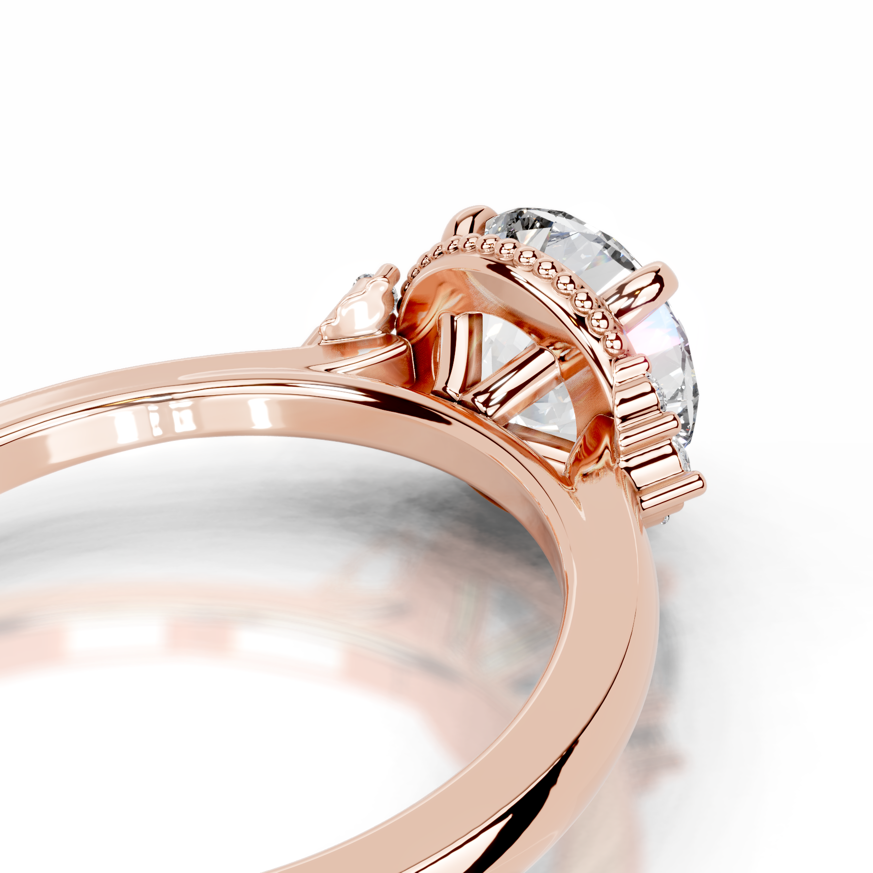 Natasha Diamond Engagement Ring (2.10 Carat) -14K Rose Gold
