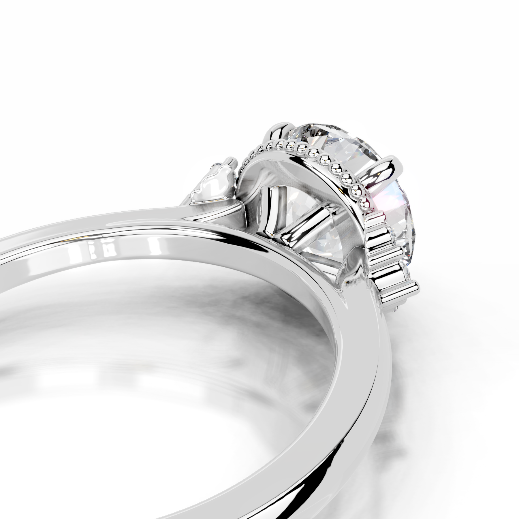 Natasha Diamond Engagement Ring (2.10 Carat) -14K White Gold