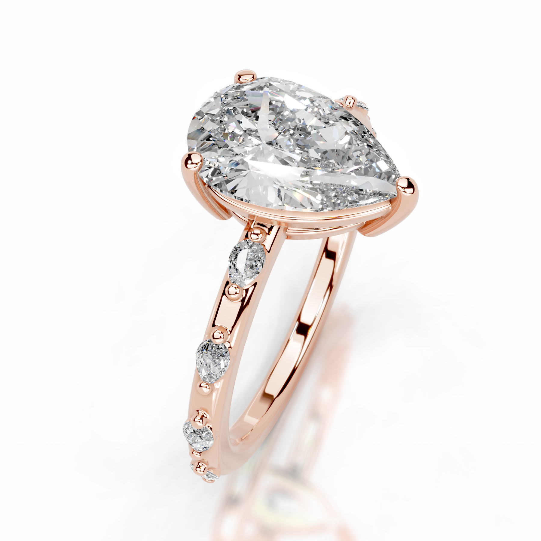 Nadya Lab Grown Diamond Ring (2.2 Carat) -14K Rose Gold