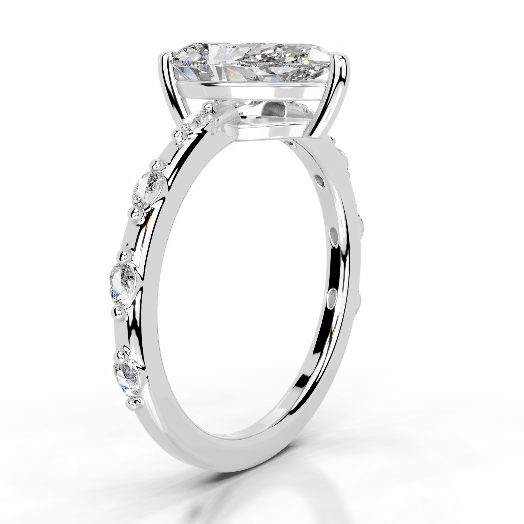 Nadya Diamond Engagement Ring (2.2 Carat) -14K White Gold