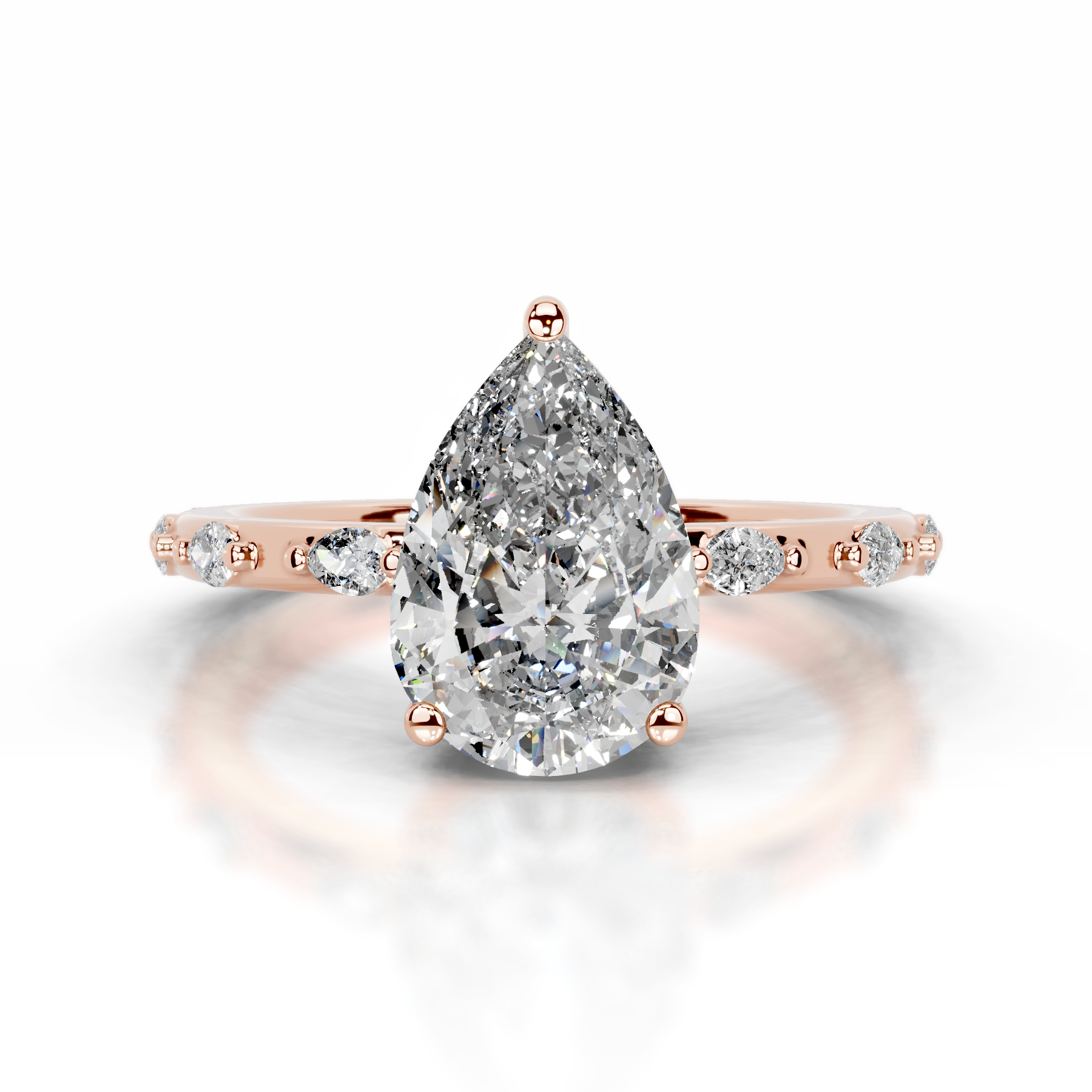Nadya Lab Grown Diamond Ring (2.2 Carat) -14K Rose Gold